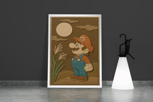 ai creation, mario world, ai art, art, kanvas tablo