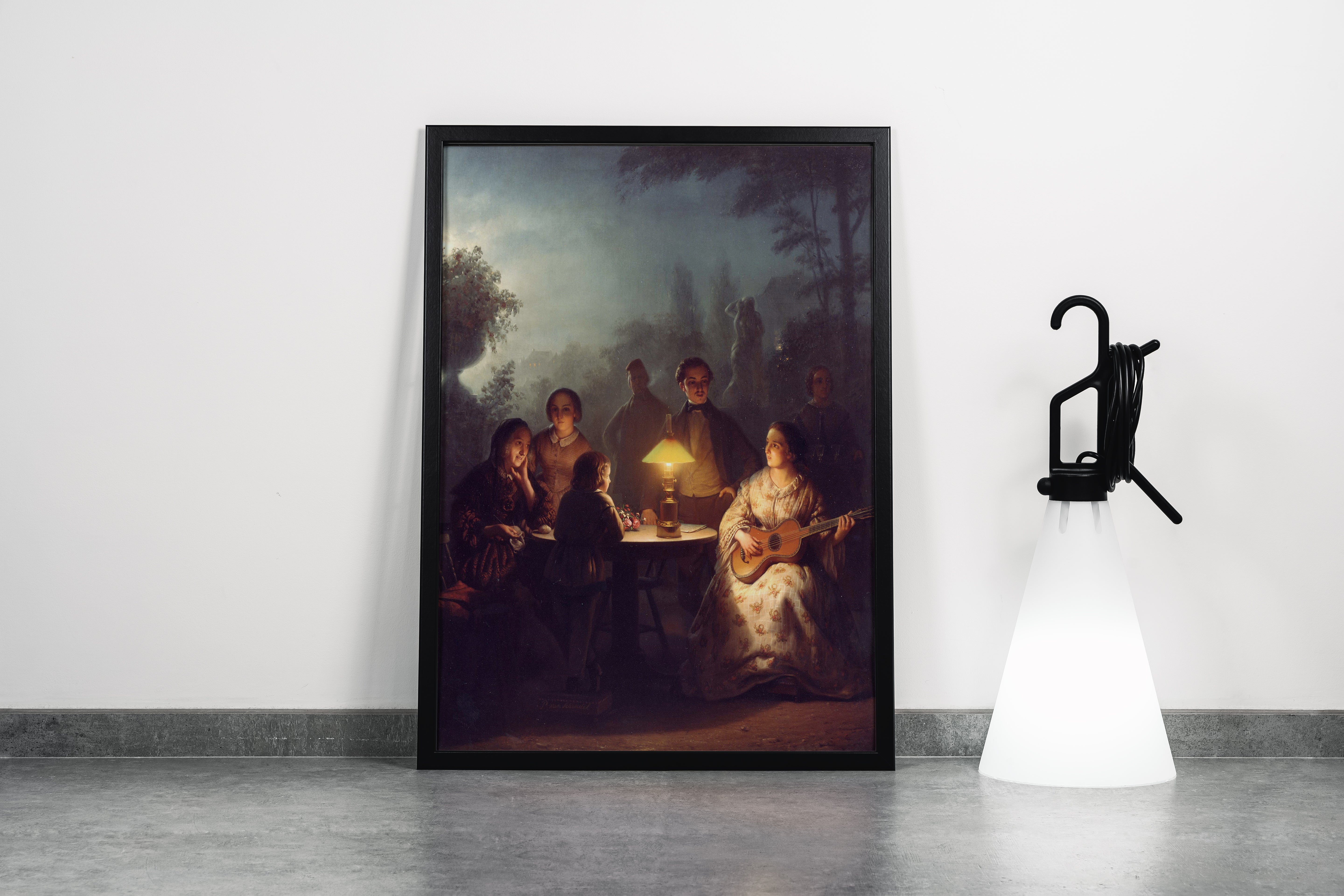 Ivan Konstantinovich Kramskoi Ay Işığında Aile Sohbeti Realist Sanat Kanvas Tablo