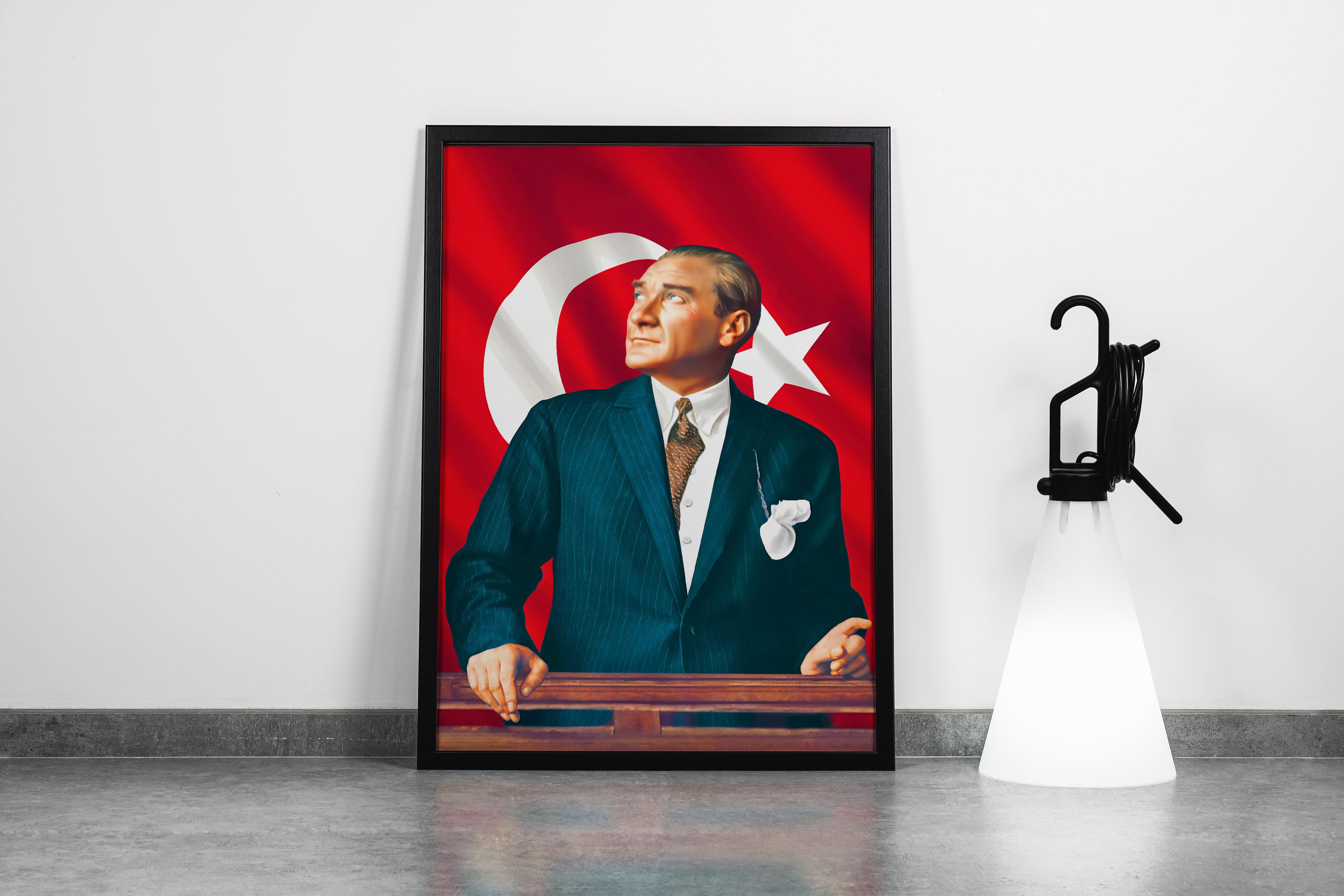 Atatürk portre model 19, art, kanvas tablo