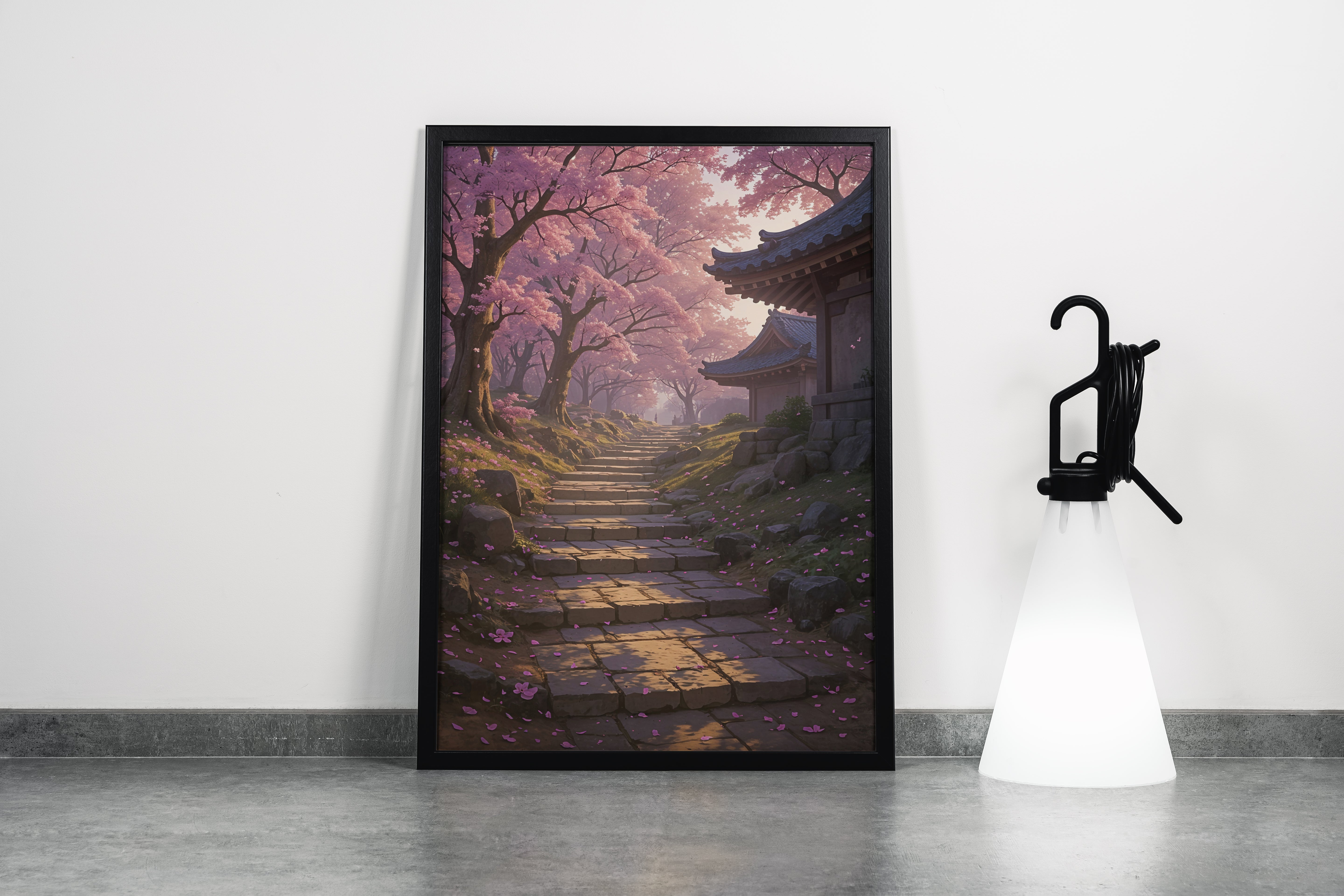 ai creation, asian themed garden, ai art, art, kanvas tablo