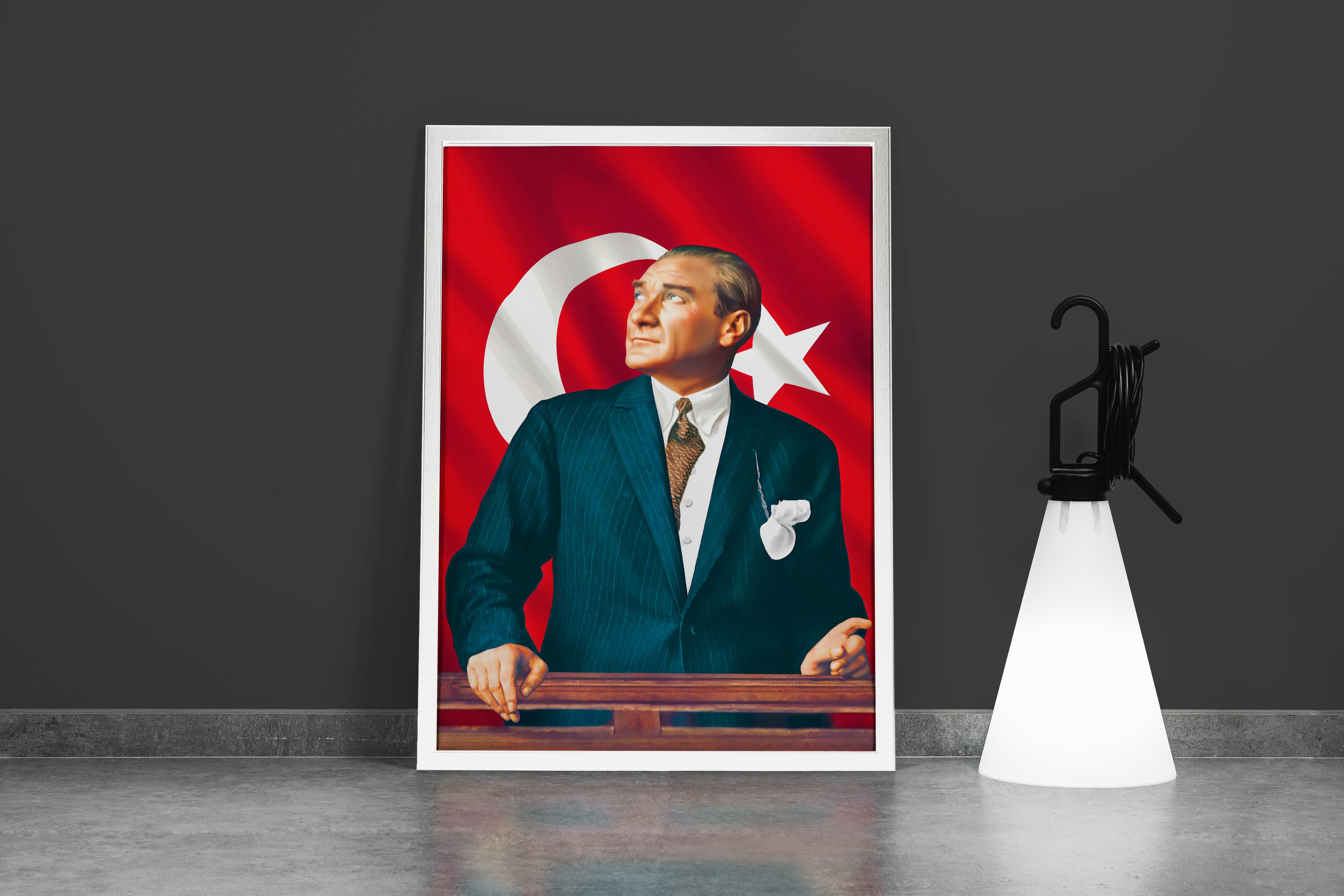 Atatürk portre model 19, art, kanvas tablo