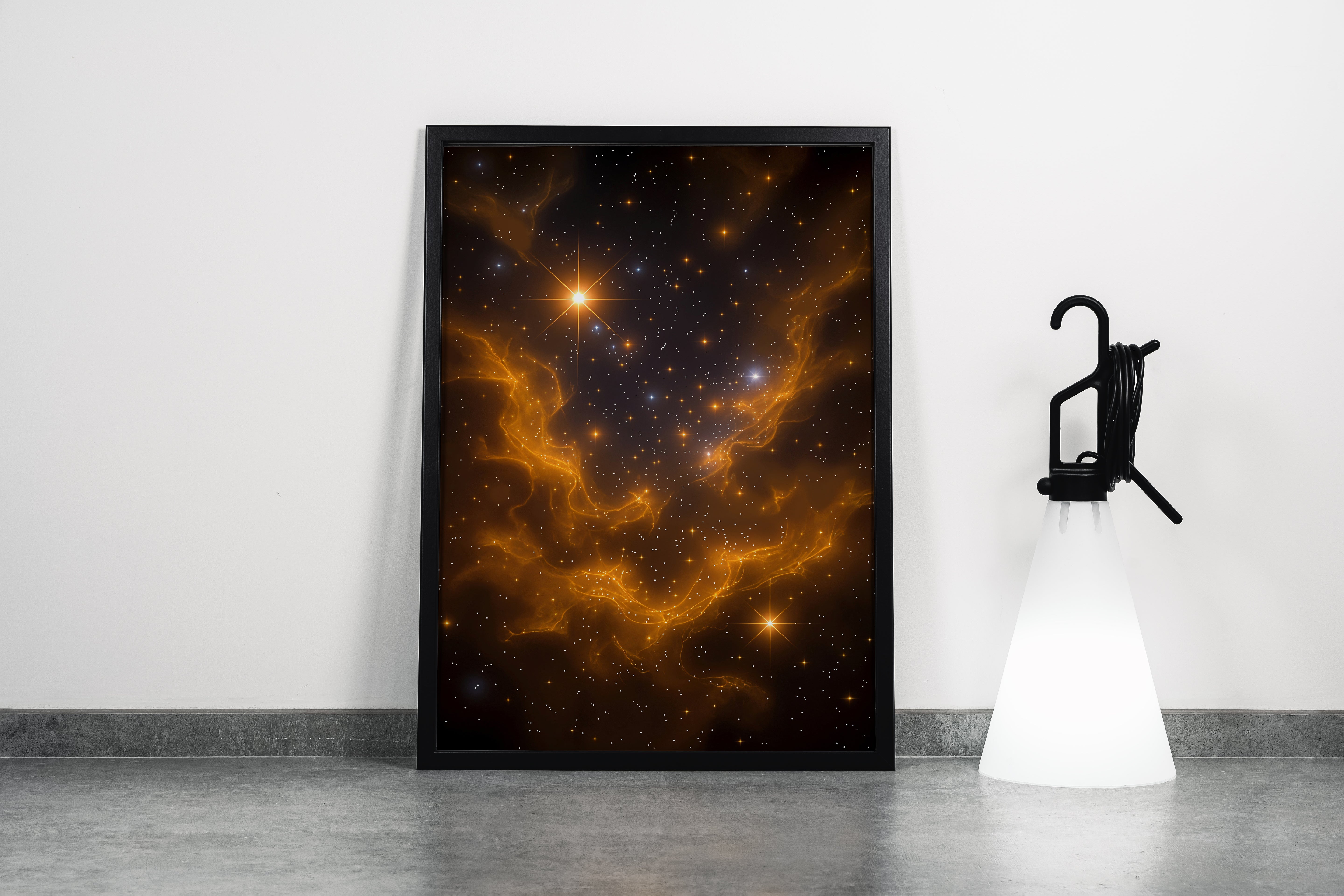 ai creation, star system and various fluctuations, ai art, art, kanvas tablo