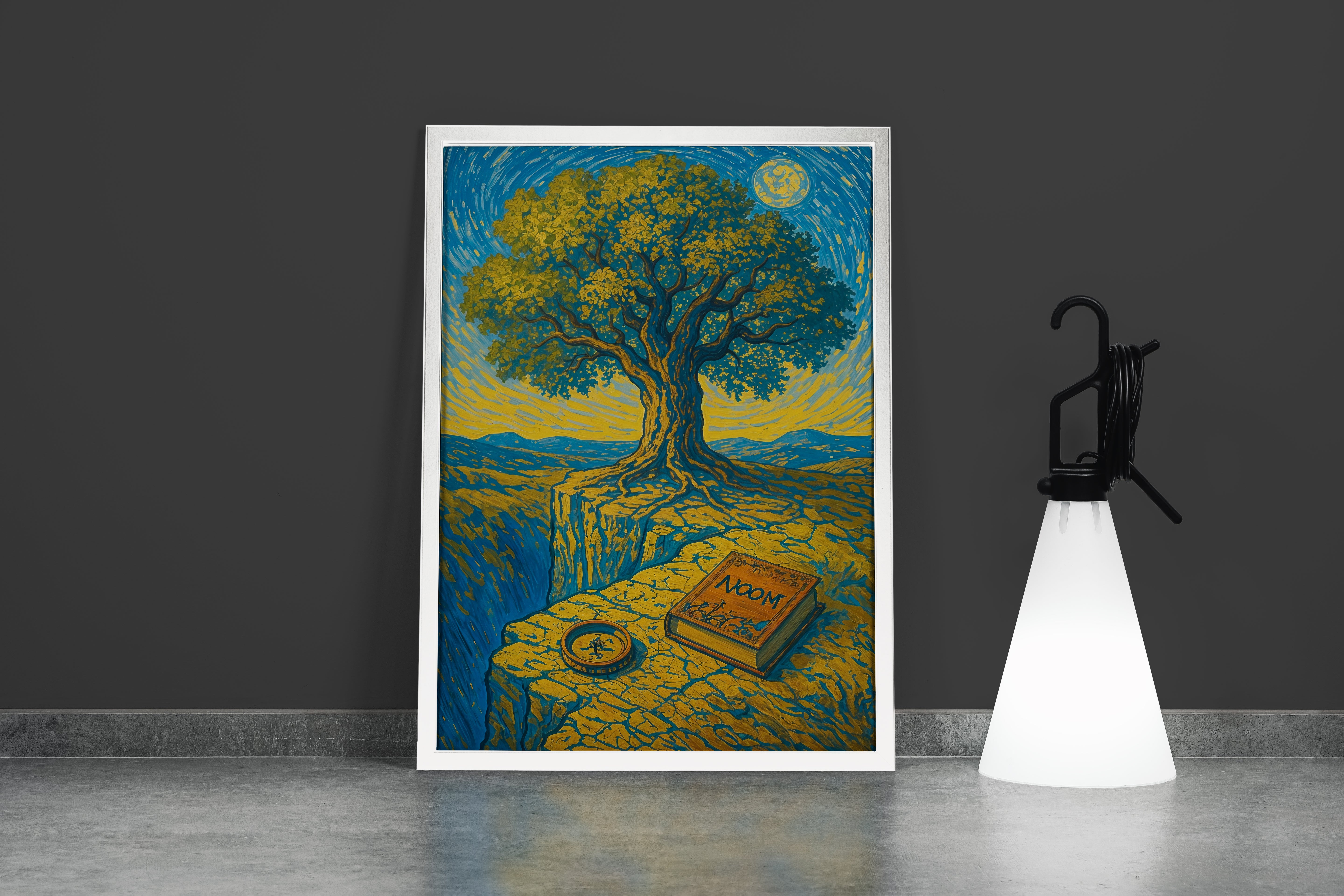 ai creation, Van Gogh-themed forest, ai art, art, kanvas tablo