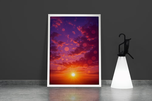 ai creation, sunset in the sky, ai art, art, kanvas tablo