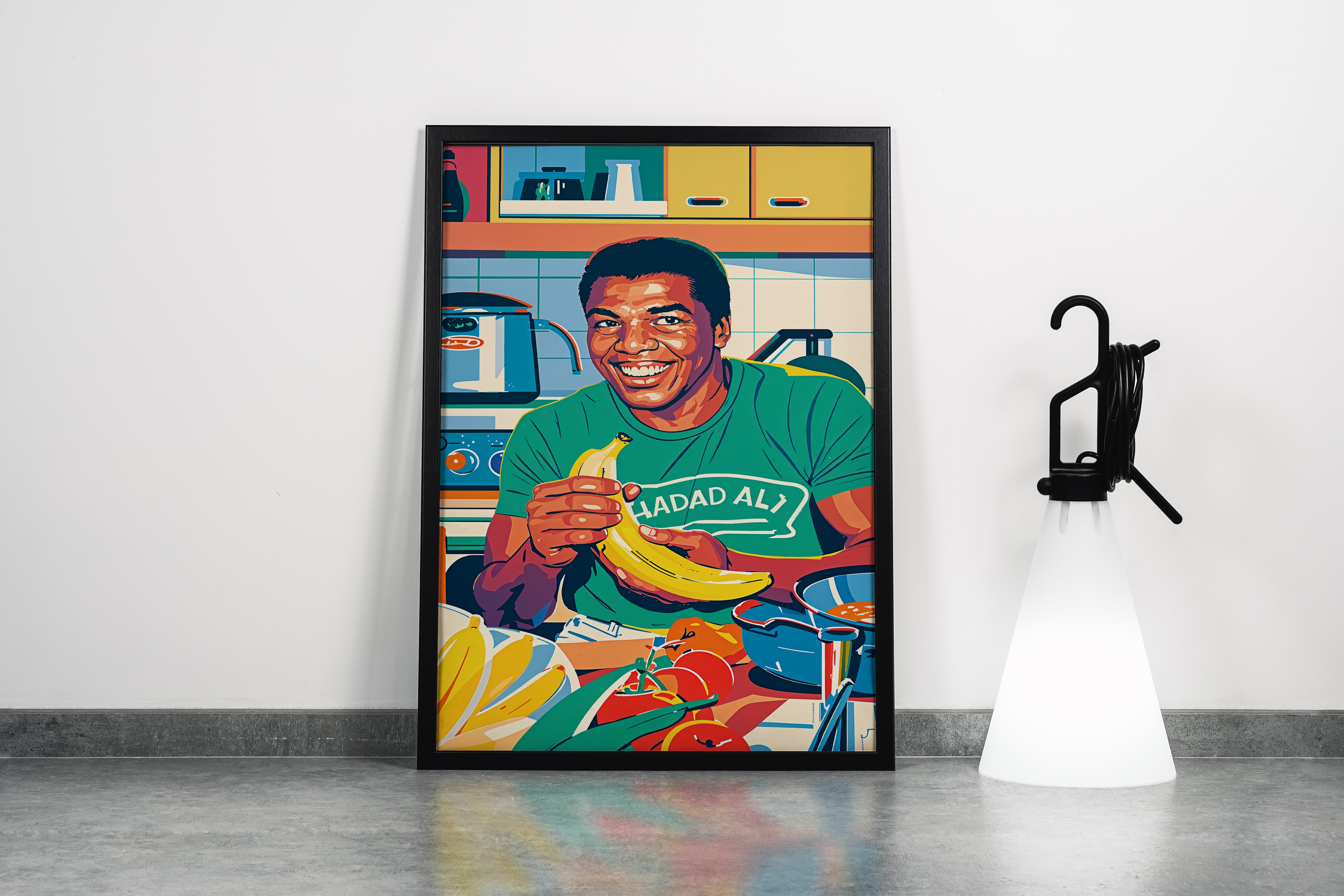 ai creation, Muhammad Ali, pop art, ai art, art, kanvas tablo