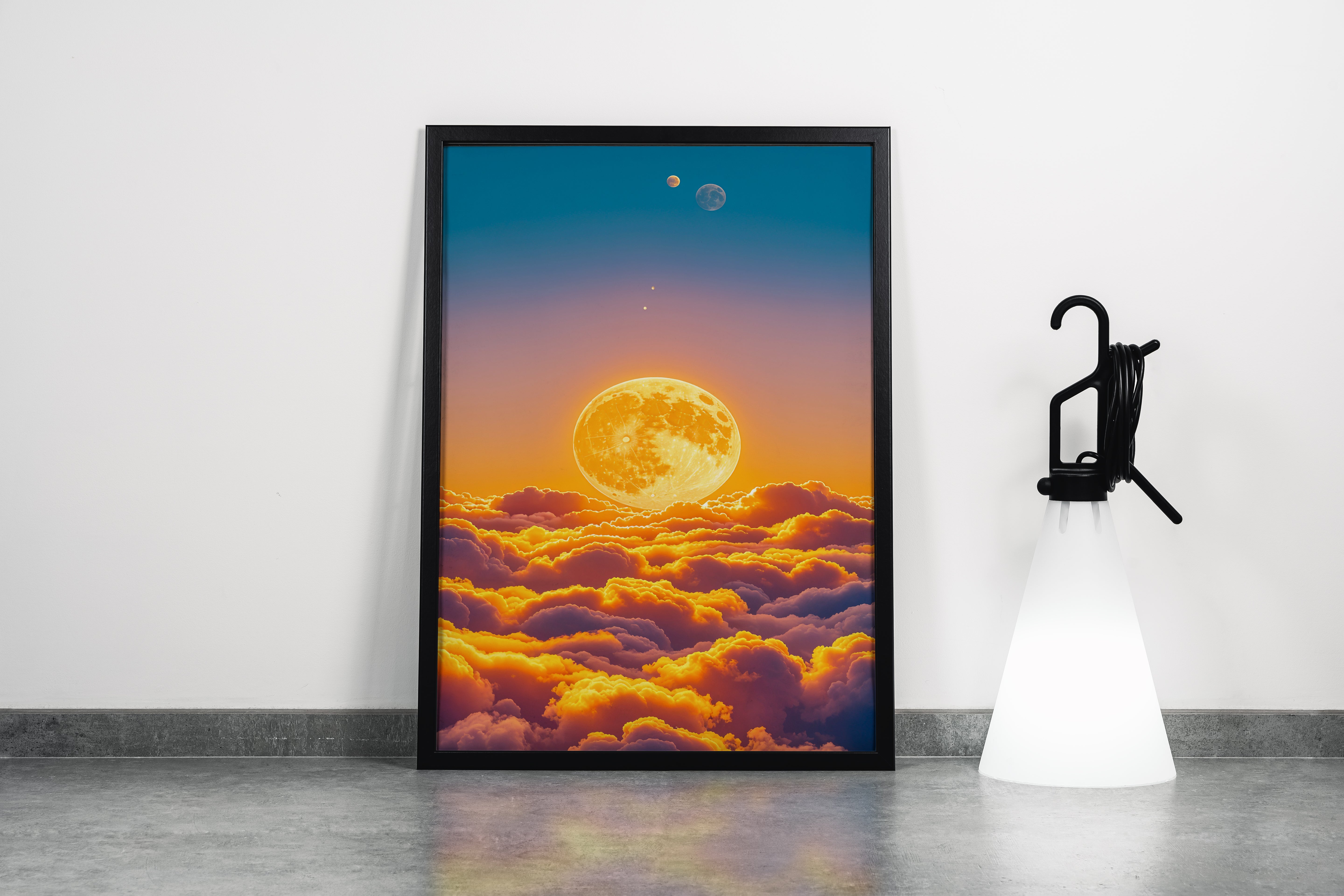 ai creation, the sun appearing above the clouds, andromeda, ai art, art, kanvas tablo