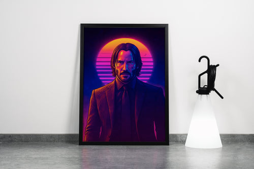 ai creation, Cyberpunk John Wick, ai art, art, kanvas tablo