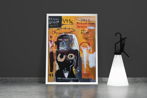 Jean-Michel Basquiat Praise Bebop Jazz Soyut Ekspresyon Kanvas Tablo