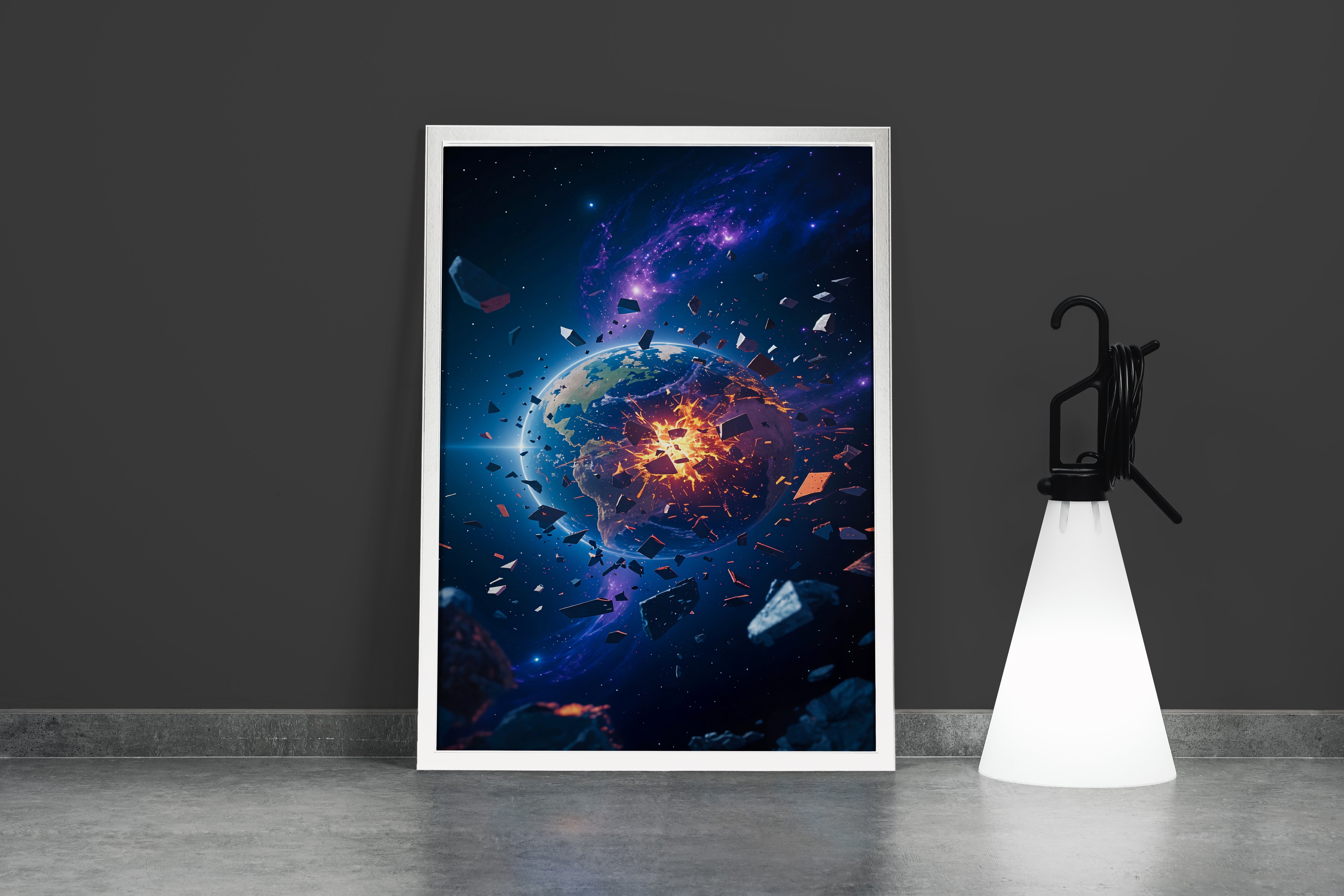 ai creation, as the world explodes, andromeda, ai art, art, kanvas tablo