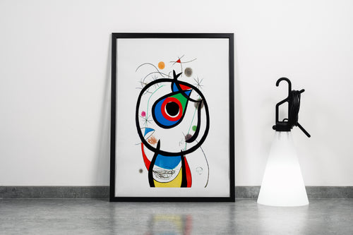 Joan Miró Renkli Soyut Figür Kanvas Tablo