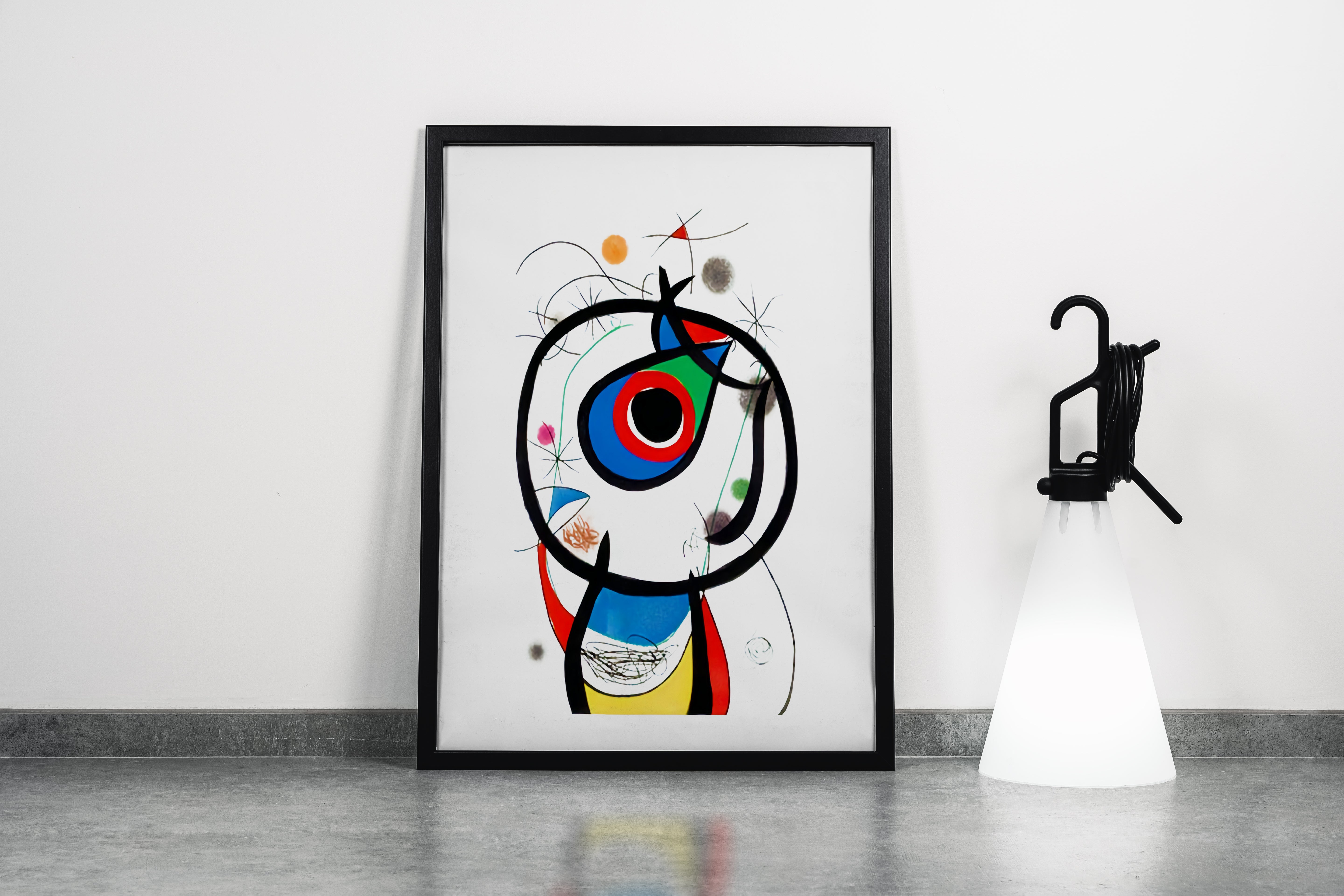 Joan Miró Renkli Soyut Figür Kanvas Tablo