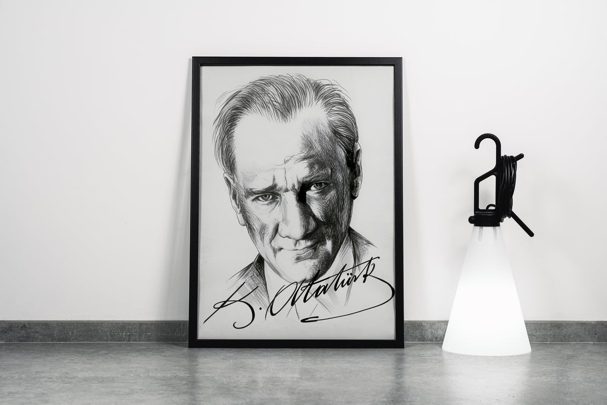 Atatürk portre model 3, art, kanvas tablo