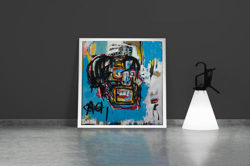 Jean-Michel Basquiat'nın İkonik Başyapıtı Untitled (Kurukafa) Sokak Sanatı Kanvas Tablo