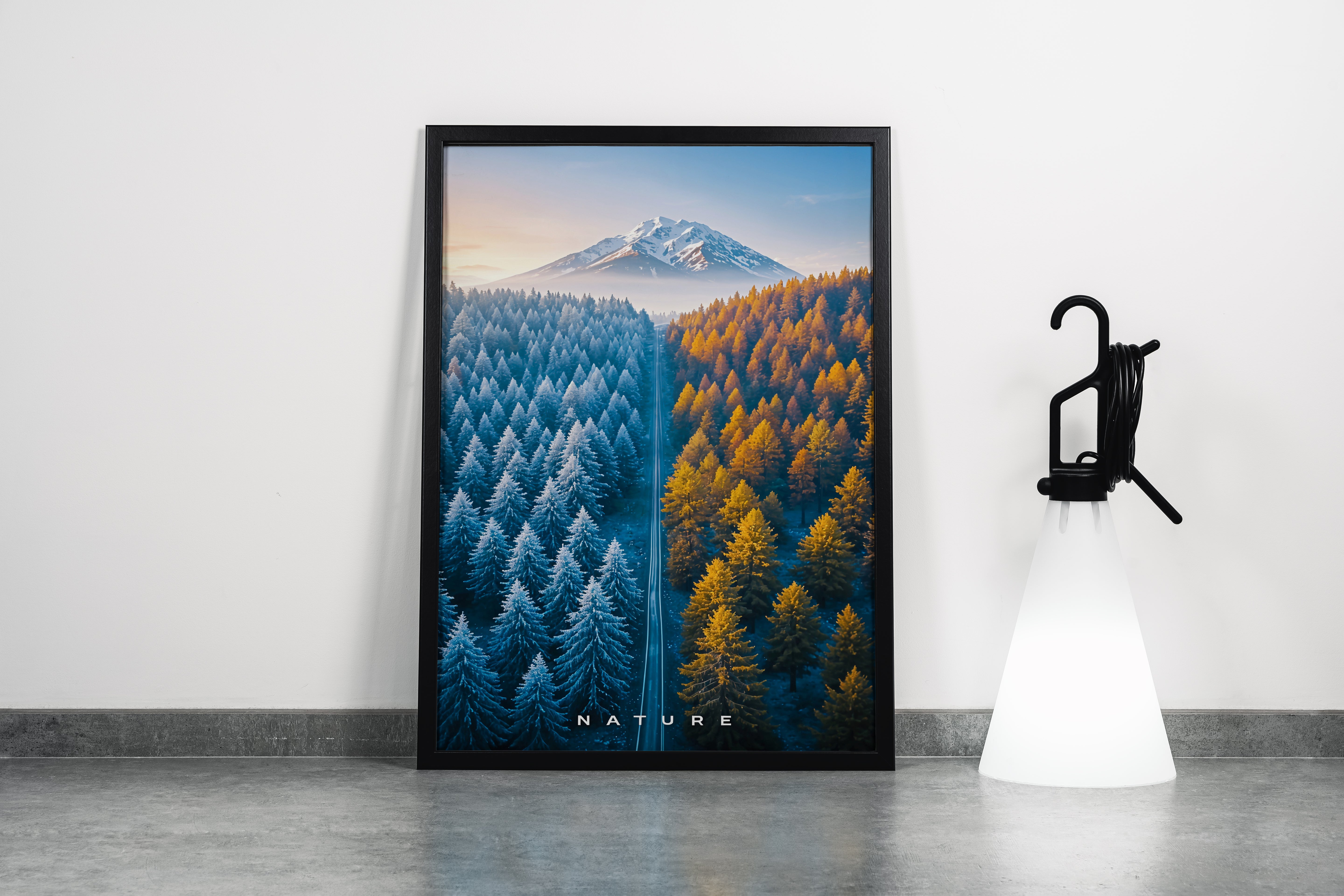 ai creation, 2 seasons in one frame, ai art, art, kanvas tablo
