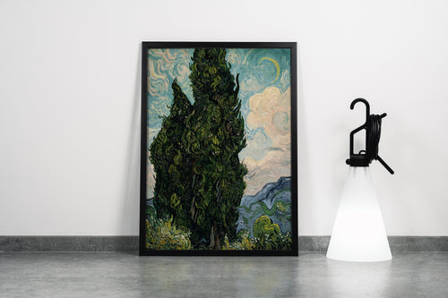 Vincent van Gogh Selvi Ağaçları Peyzaj Kanvas Tablo