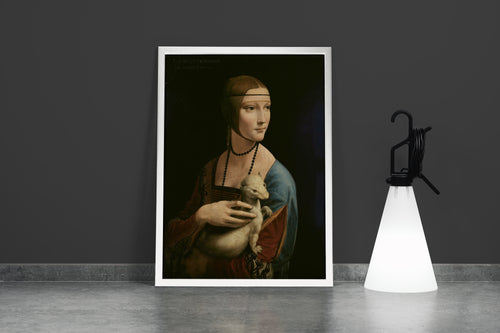 Leonardo da Vinci Erminli Kadın Kanvas Tablo