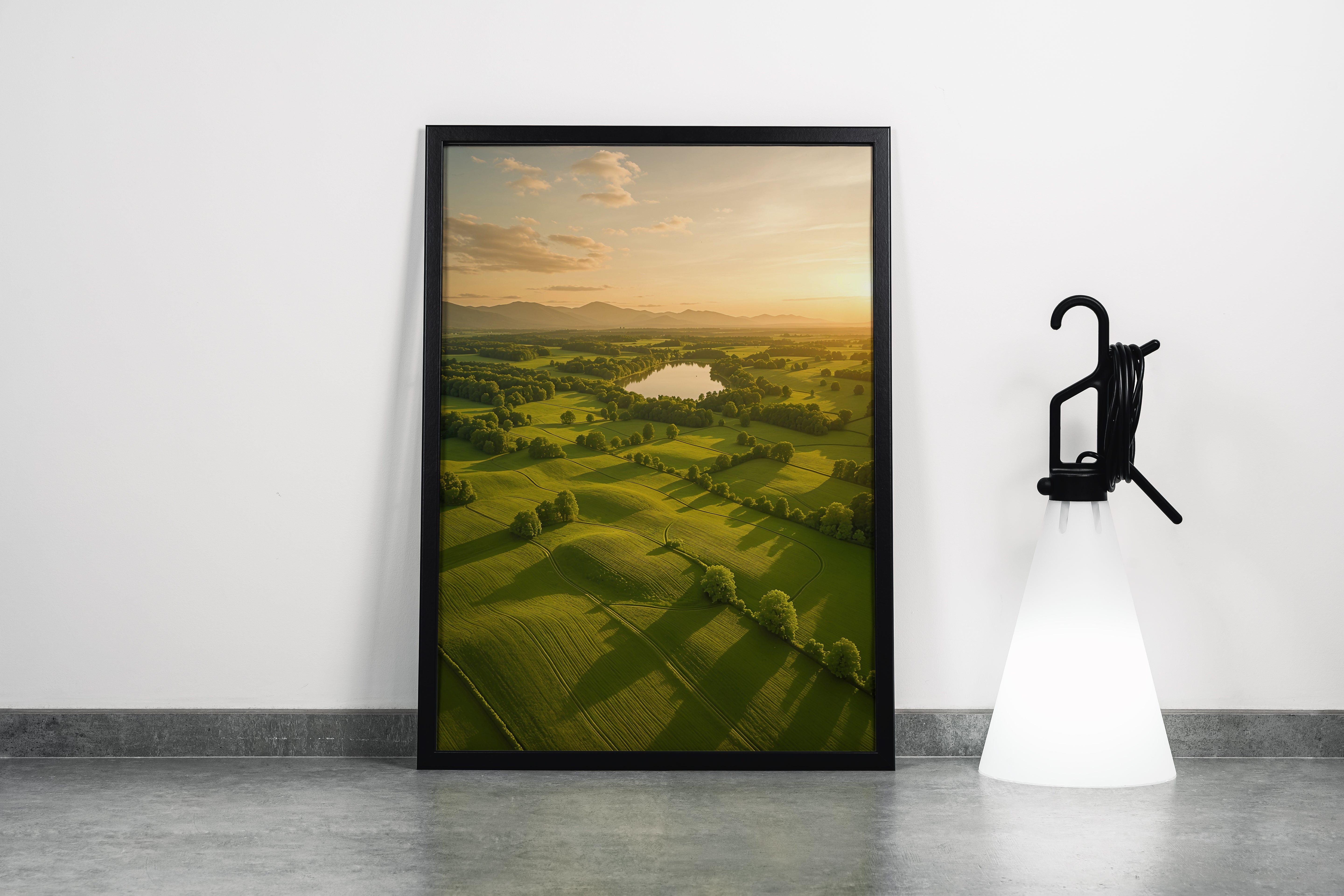 ai creation, lush green fields, ai art, art, kanvas tablo