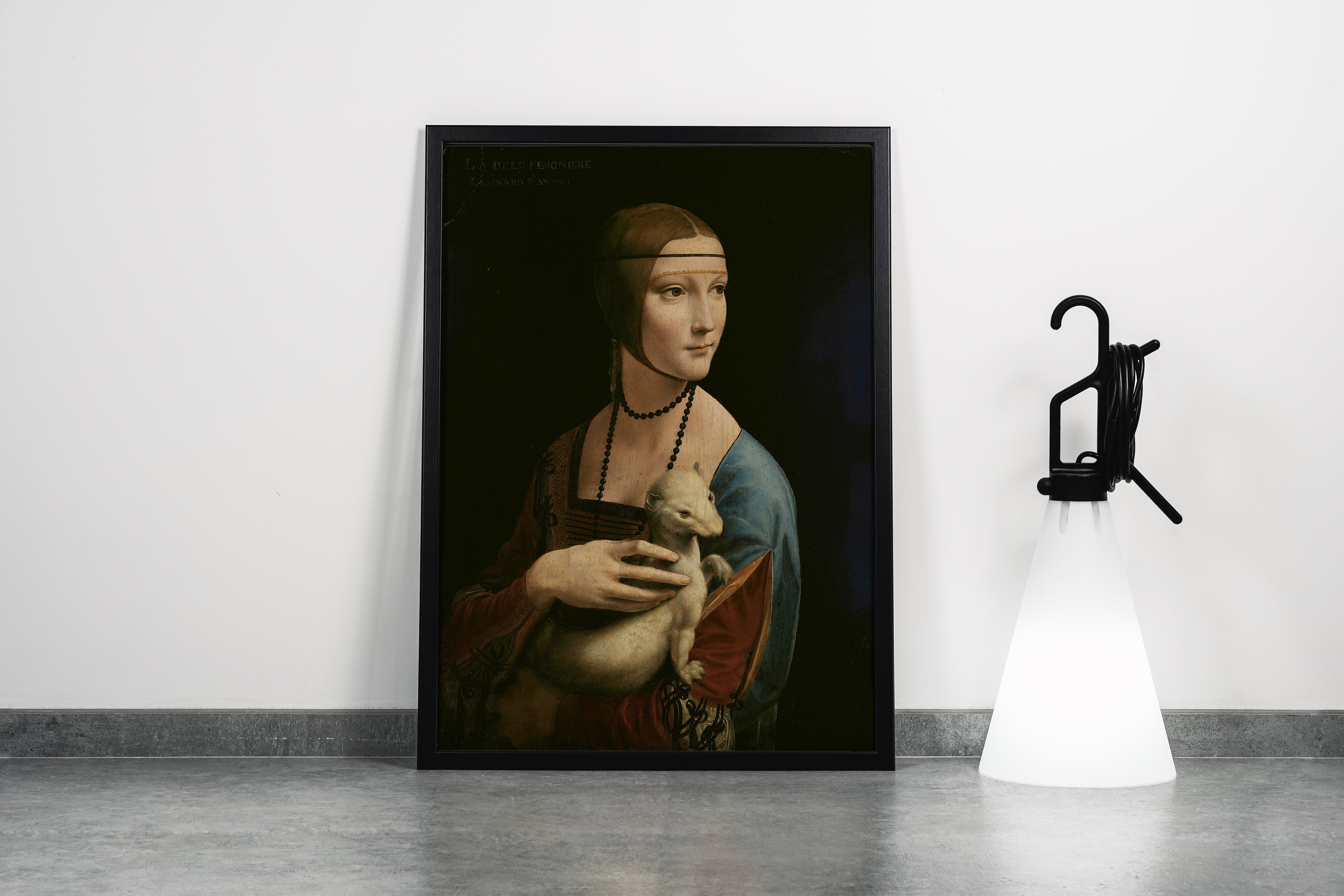 Leonardo da Vinci Erminli Kadın Kanvas Tablo