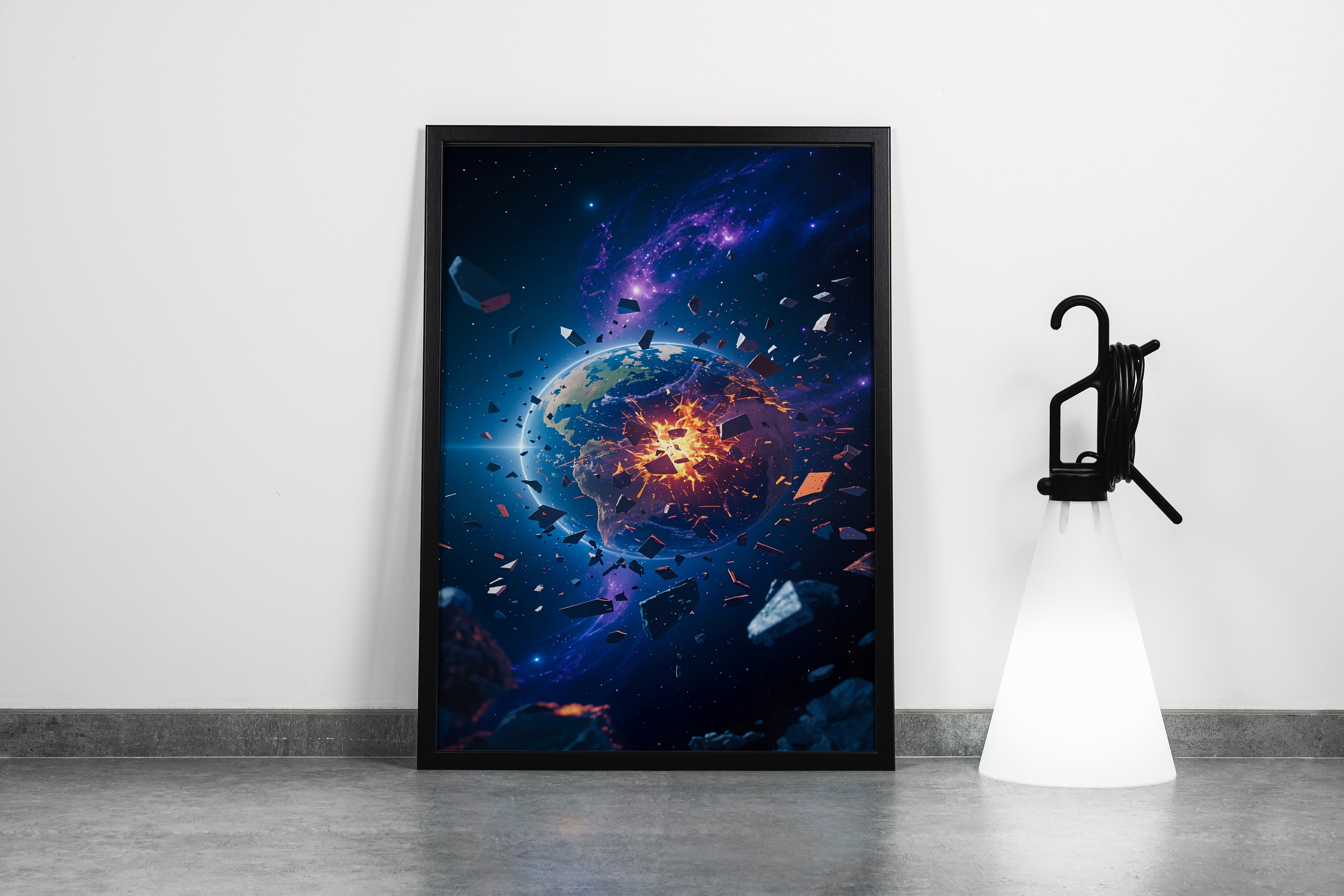 ai creation, as the world explodes, andromeda, ai art, art, kanvas tablo