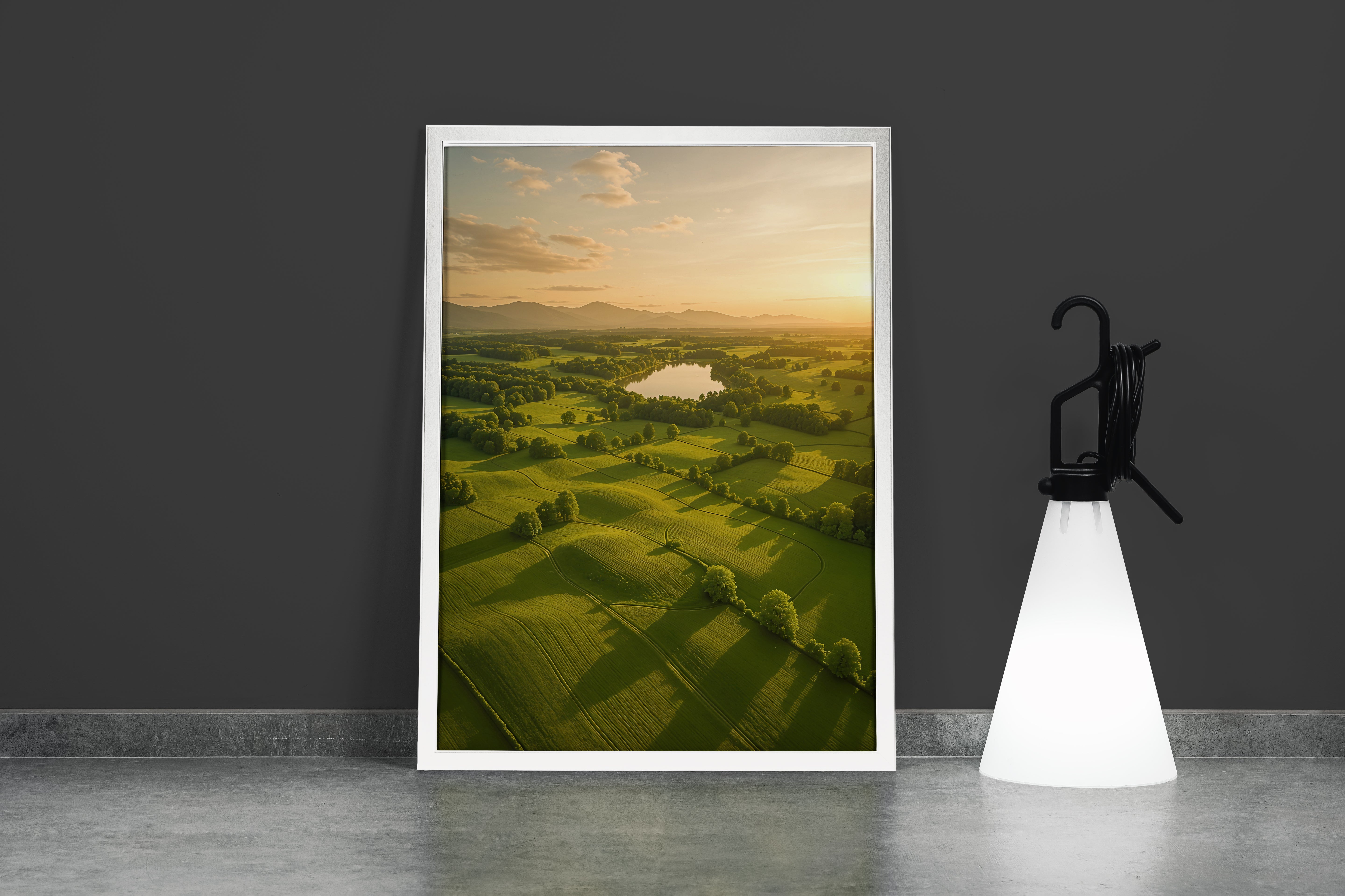 ai creation, lush green fields, ai art, art, kanvas tablo