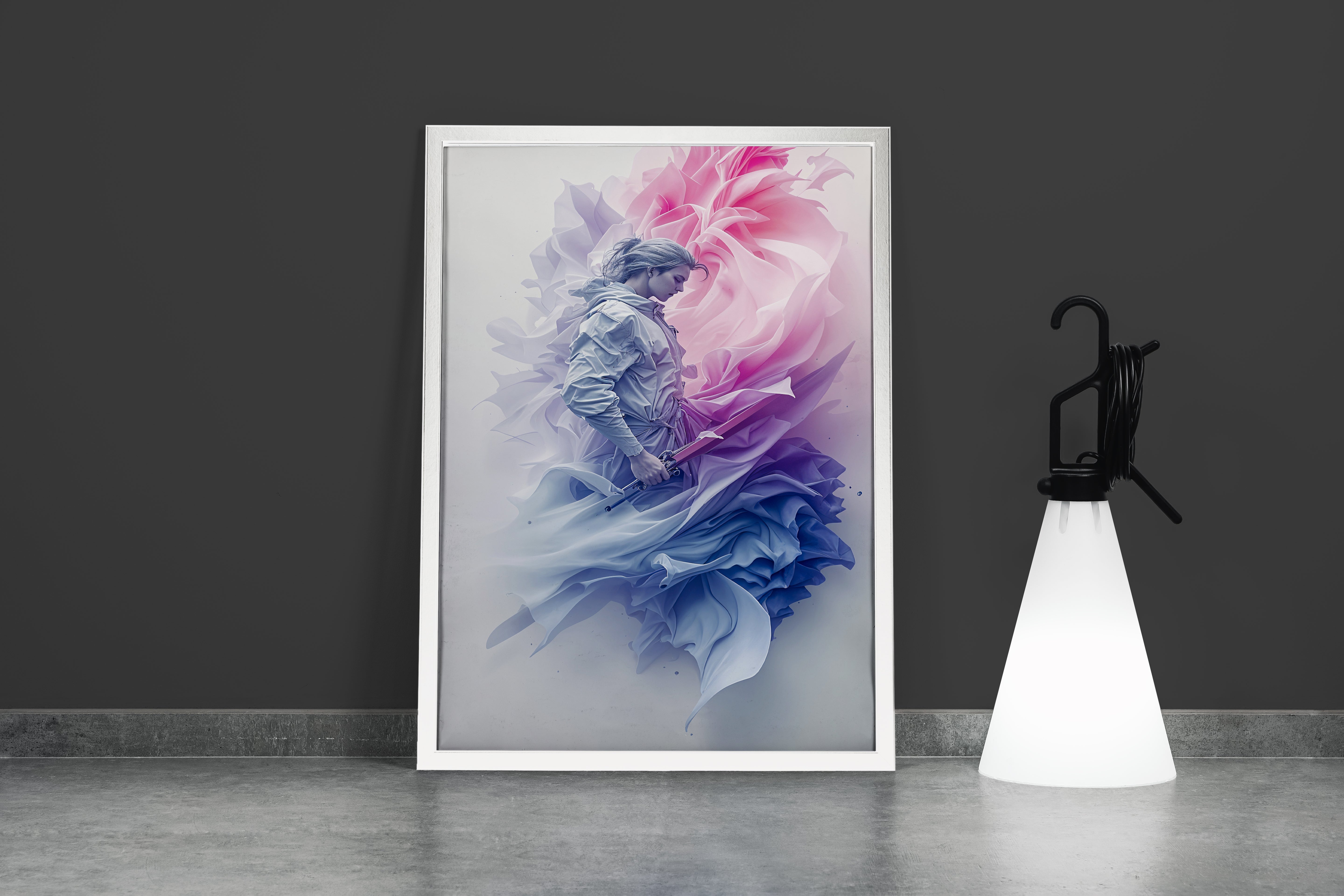 ai creation, magnificent swordsman, game, ai art, art, kanvas tablo