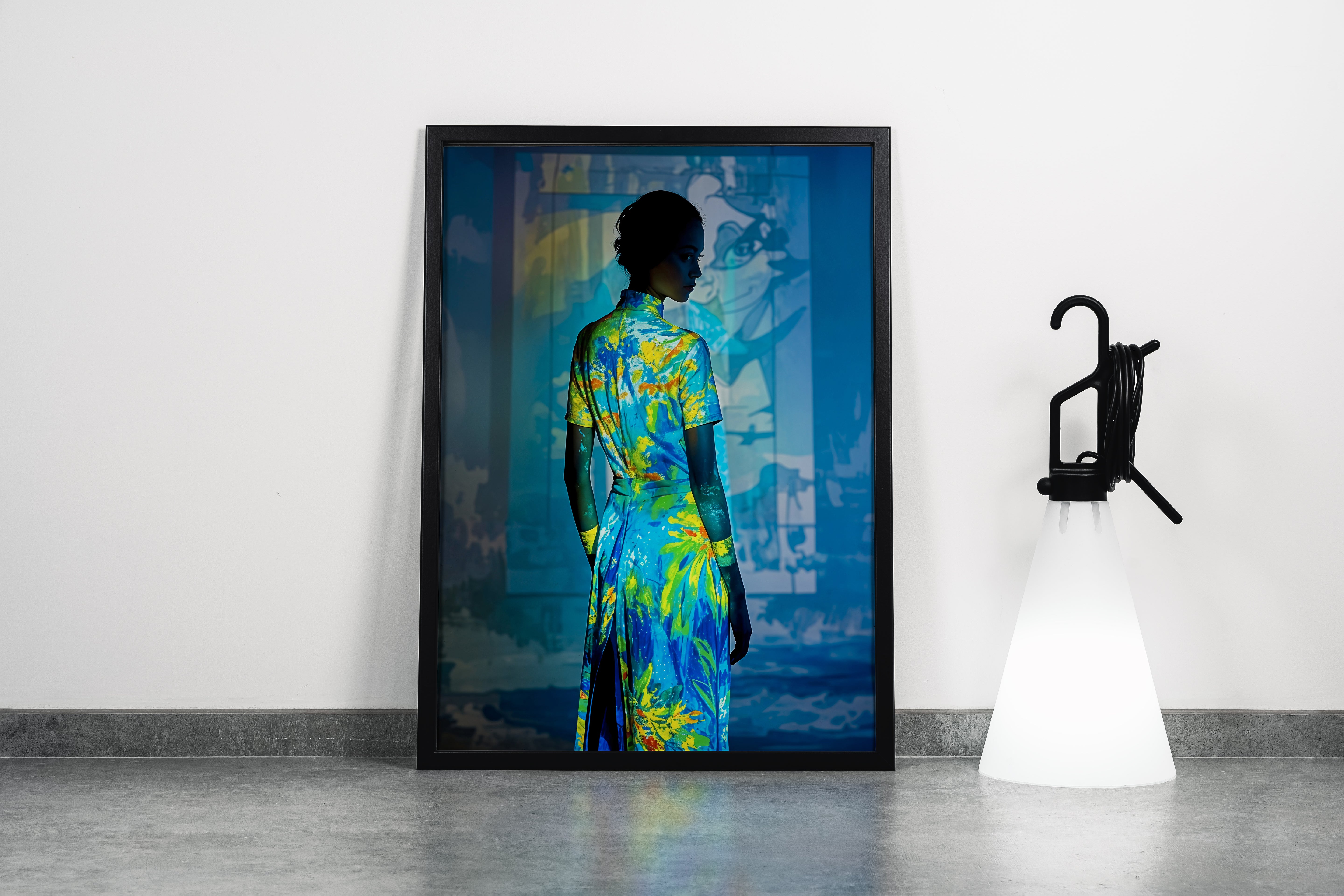 ai creation, asian flowers and asian women, colorful, ai art, art, kanvas tablo