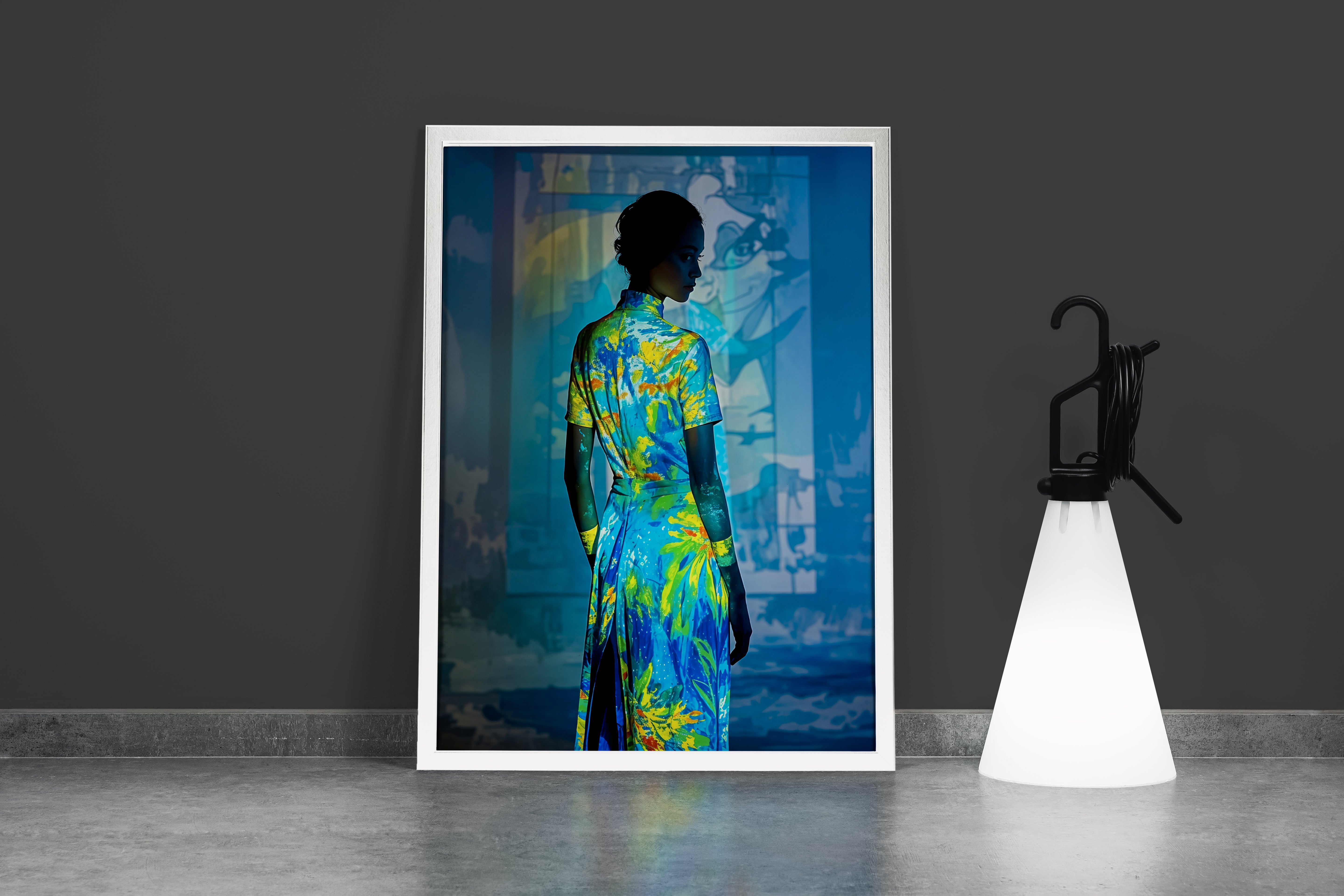 ai creation, asian flowers and asian women, colorful, ai art, art, kanvas tablo