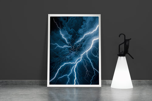 ai creation, dance of lightning, art, kanvas tablo