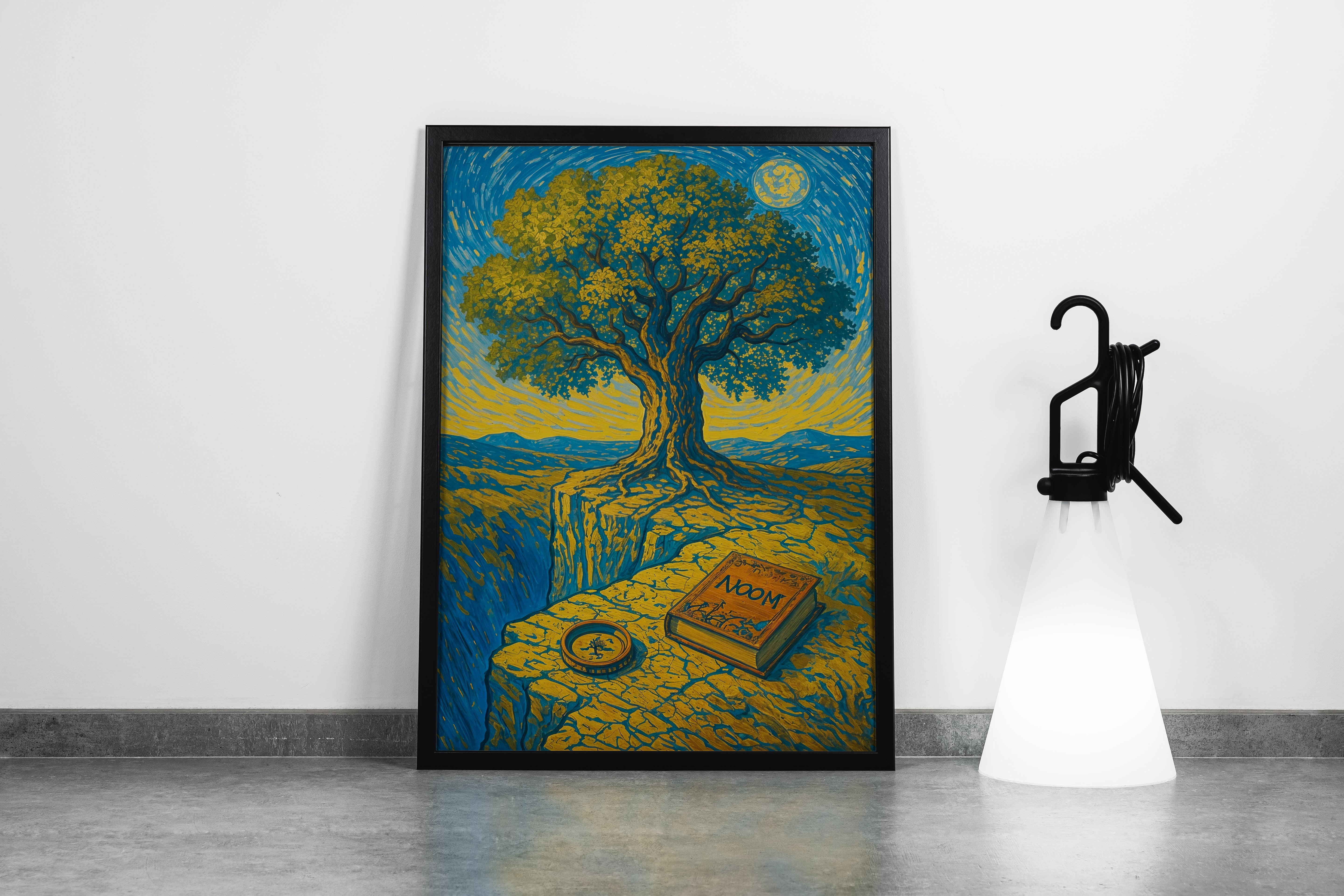 ai creation, Van Gogh-themed forest, ai art, art, kanvas tablo