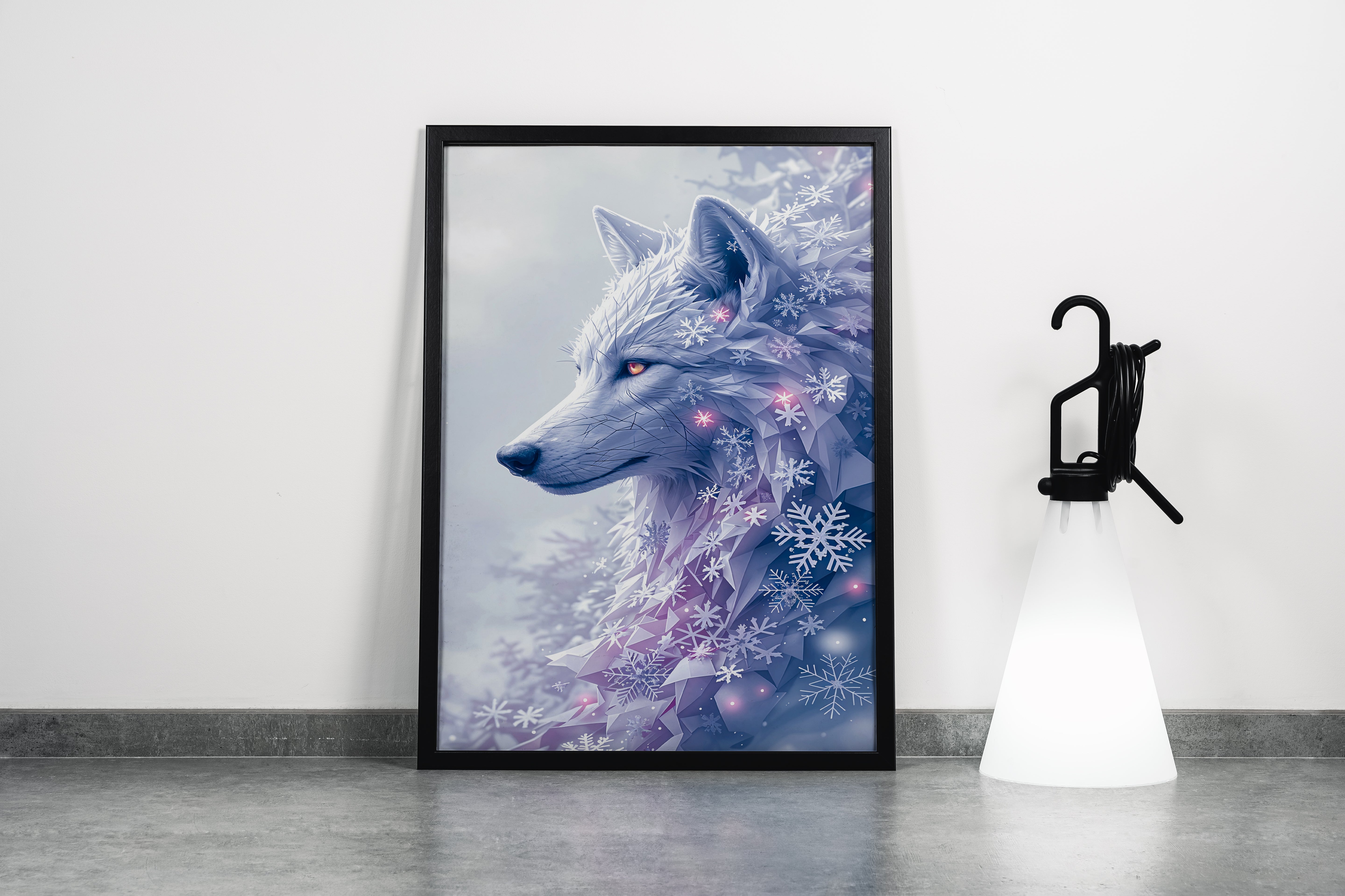 ai creation, magnificent looking wolf, pet, ai art, art, kanvas tablo