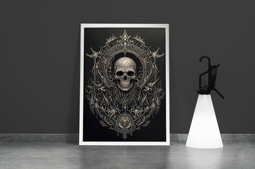 ai creation, skeletor medallion, ai art, art, kanvas tablo