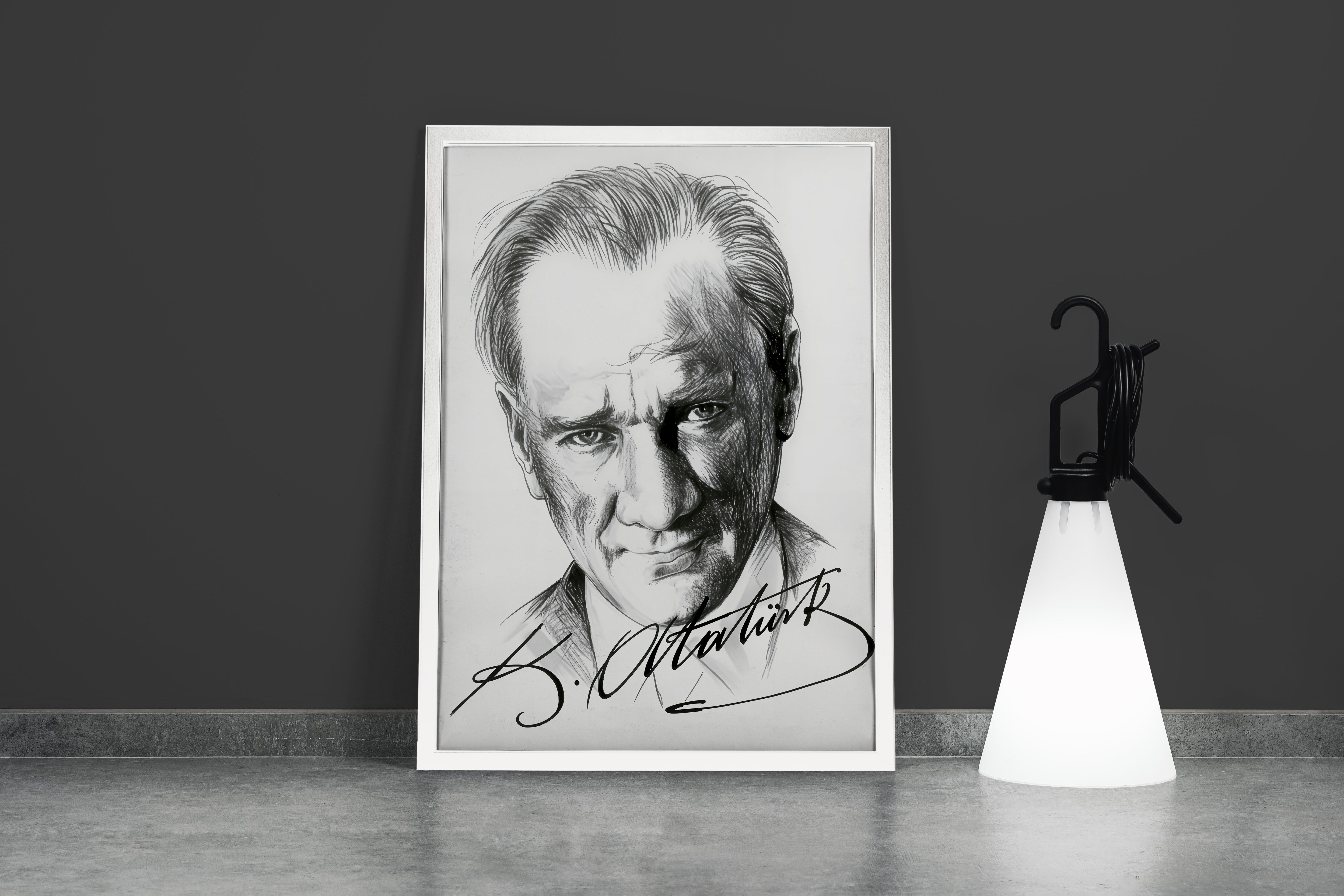 Atatürk portre model 3, art, kanvas tablo