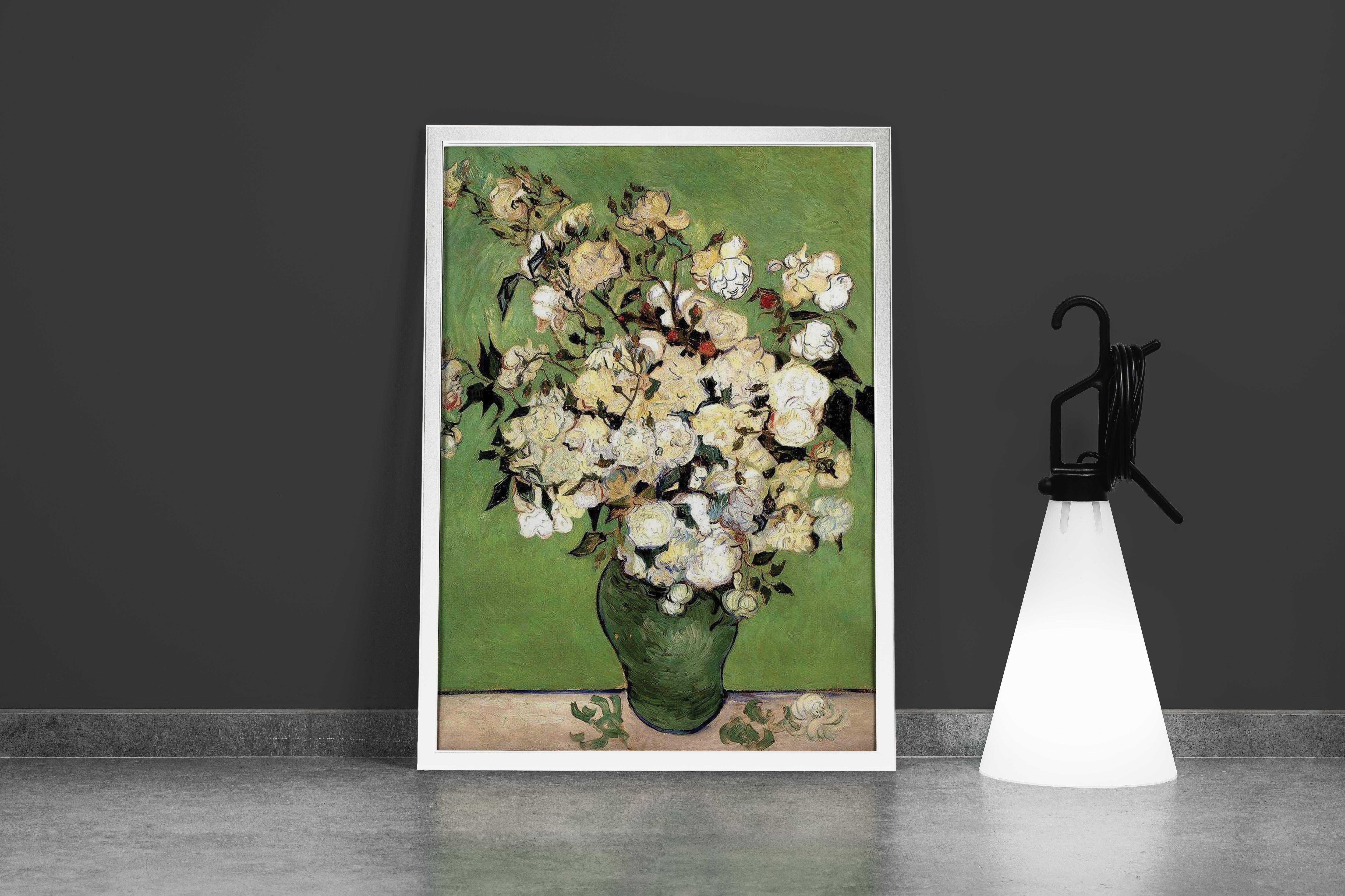 Vincent van Gogh Beyaz Güller Vazoda Kanvas Tablo