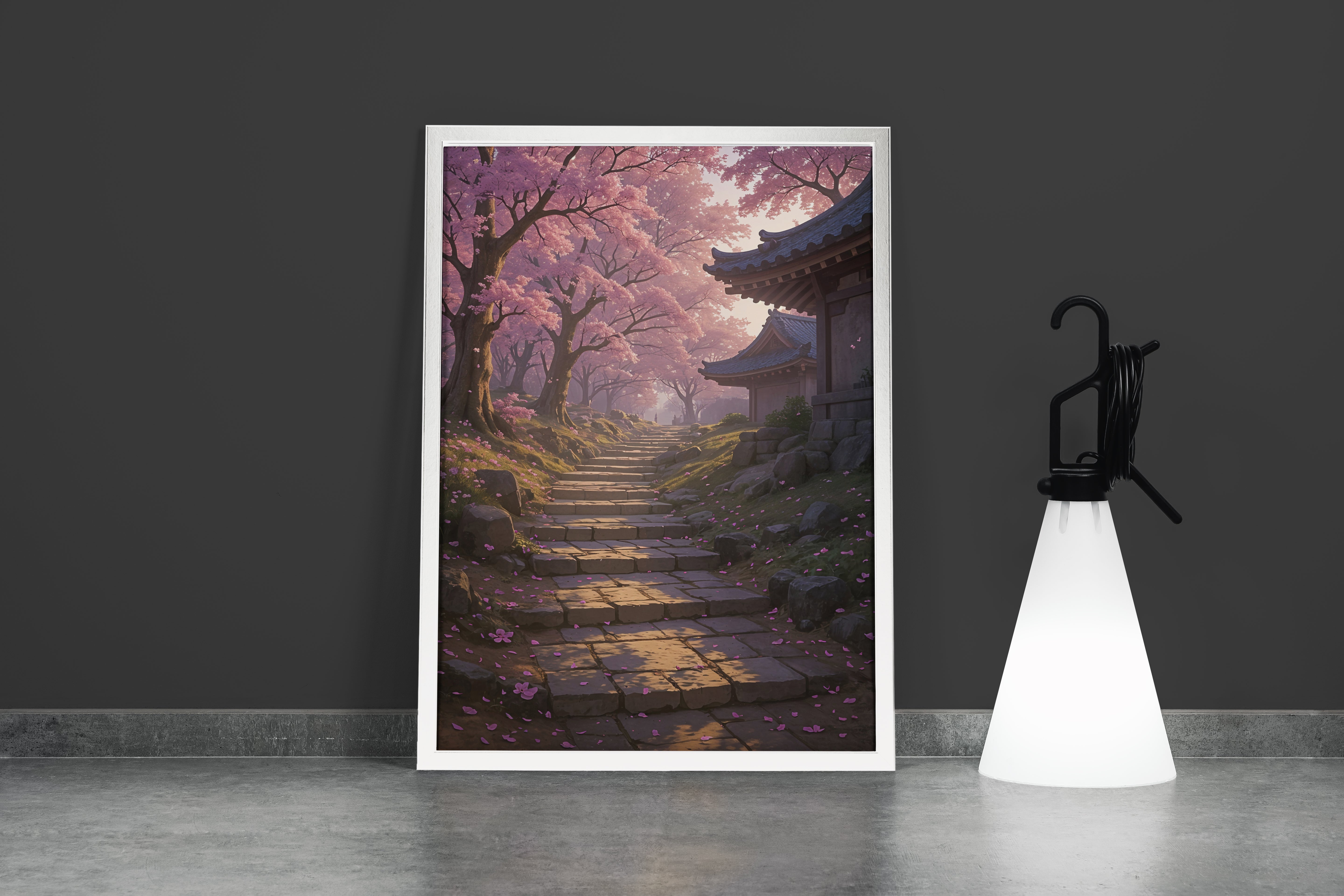 ai creation, asian themed garden, ai art, art, kanvas tablo