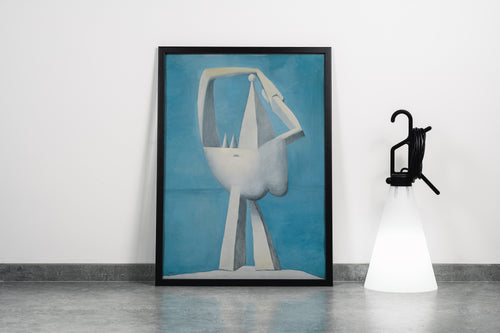 Pablo Picasso Kadın Figürü Soyut Mavi Arka Plan Kanvas Tablo