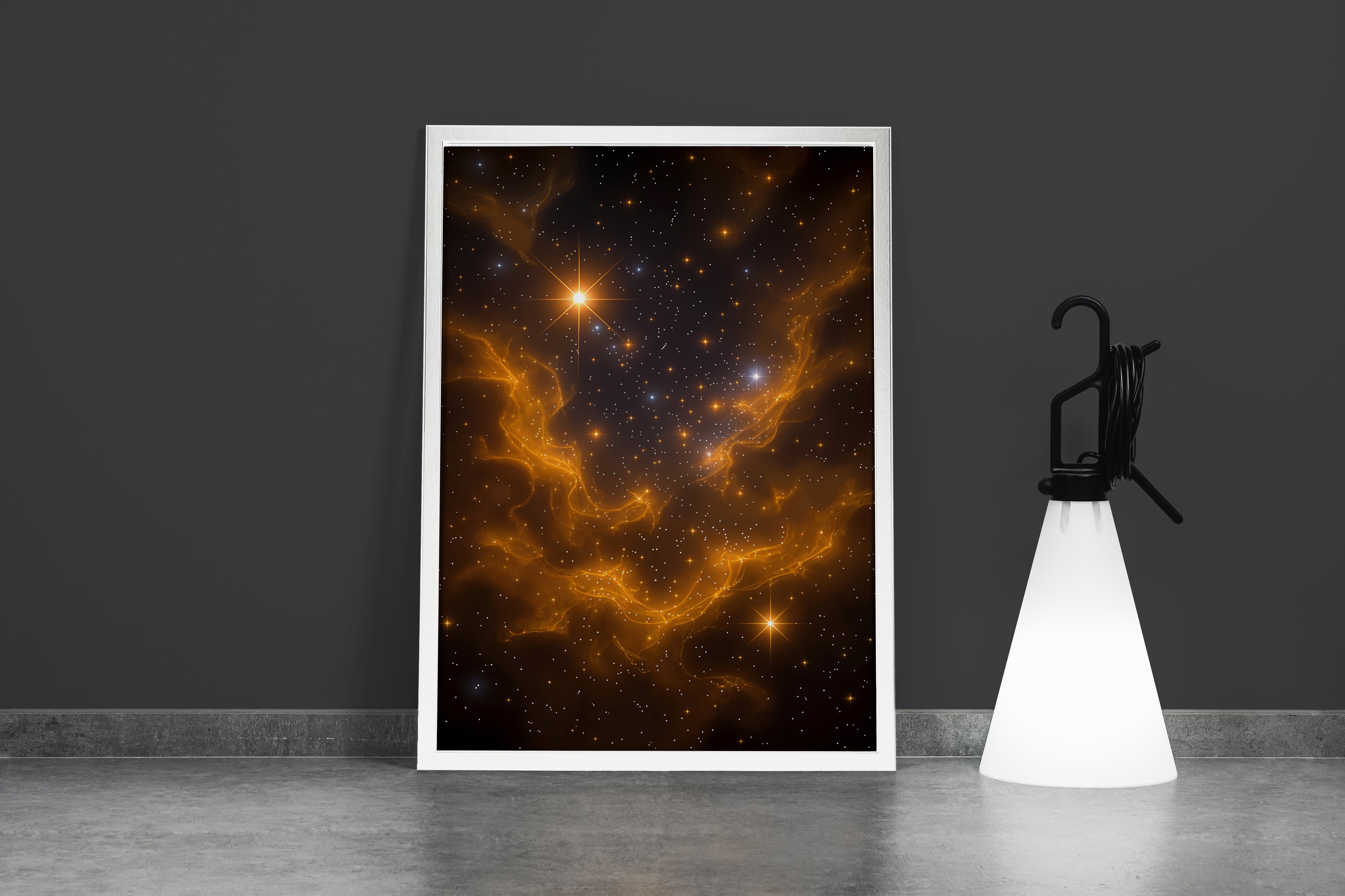 ai creation, star system and various fluctuations, ai art, art, kanvas tablo