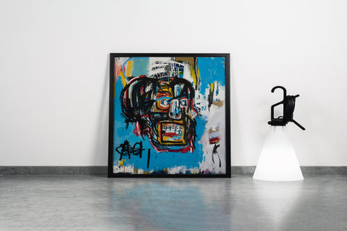 Jean-Michel Basquiat'nın İkonik Başyapıtı Untitled (Kurukafa) Sokak Sanatı Kanvas Tablo