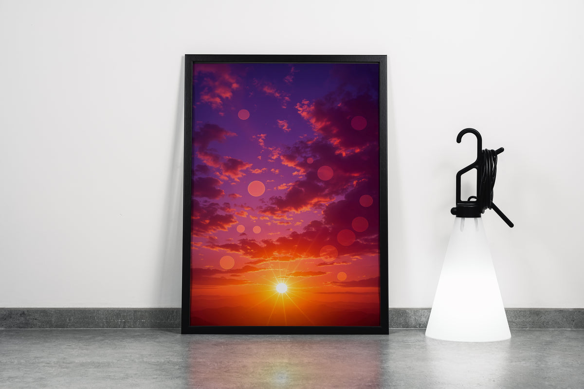 ai creation, sunset in the sky, ai art, art, kanvas tablo