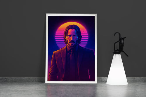 ai creation, Cyberpunk John Wick, ai art, art, kanvas tablo