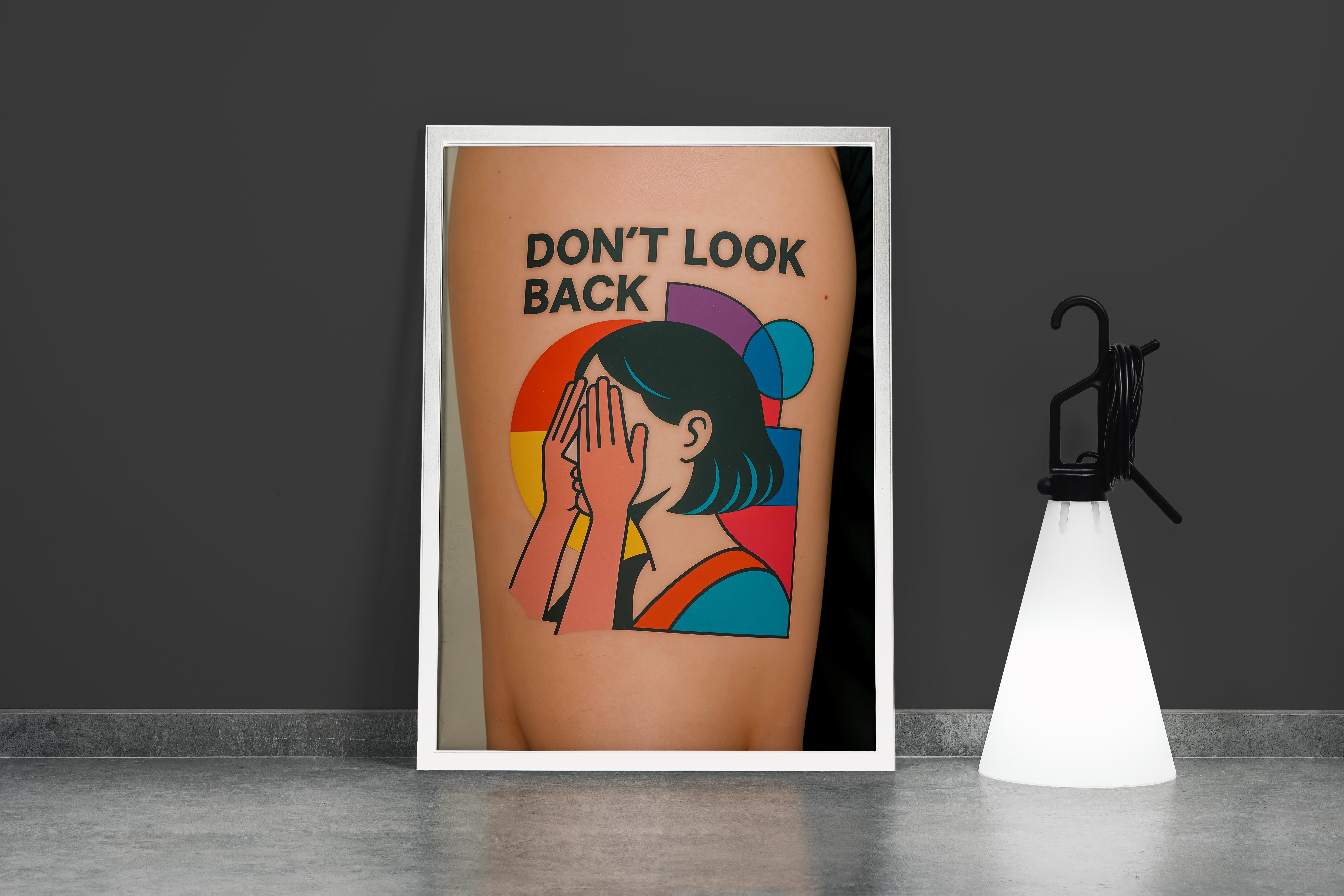 ai creation, dont look back, quote, ai art, art, kanvas tablo