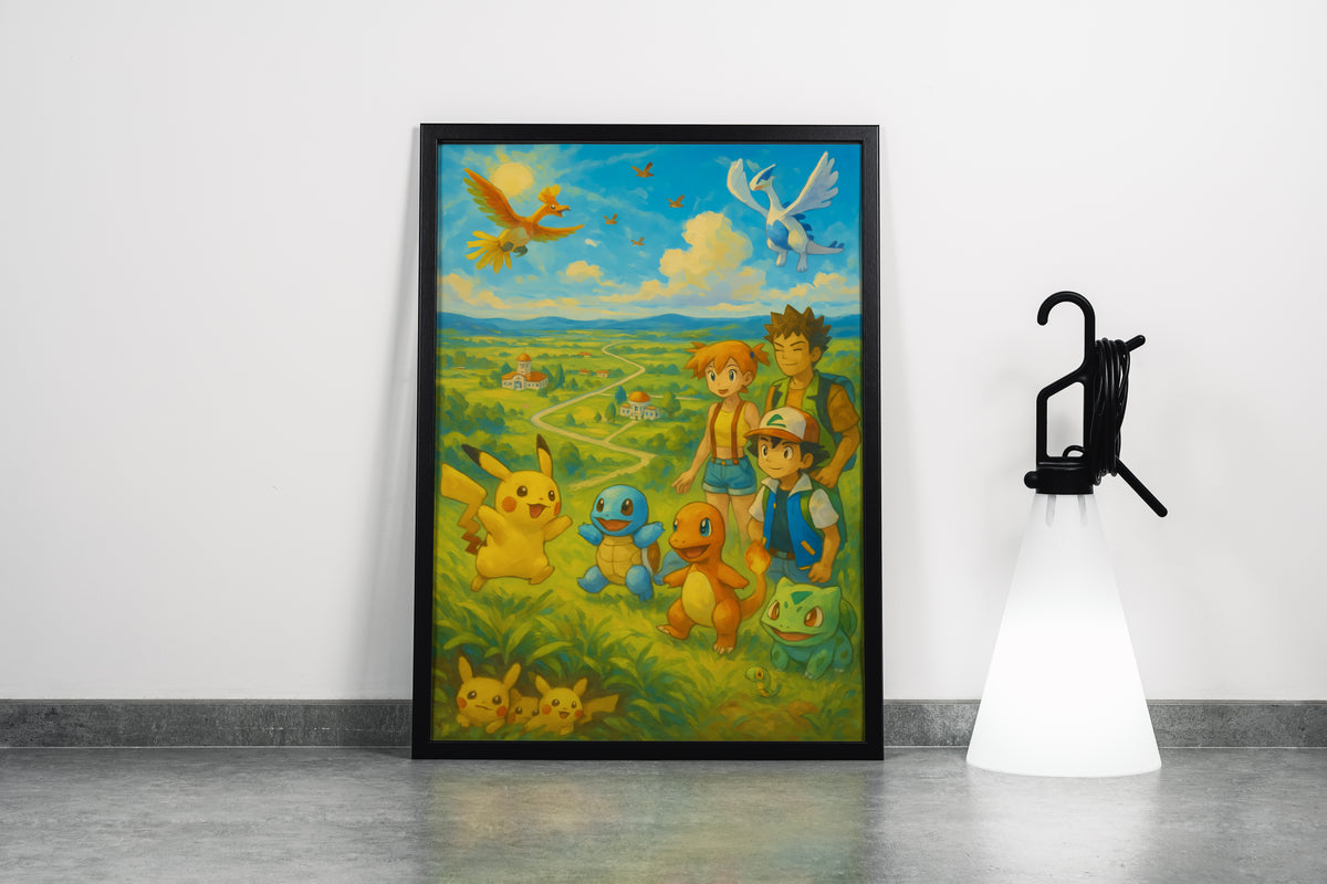 ai creation, Pokemon team, kid, ai art, art, kanvas tablo