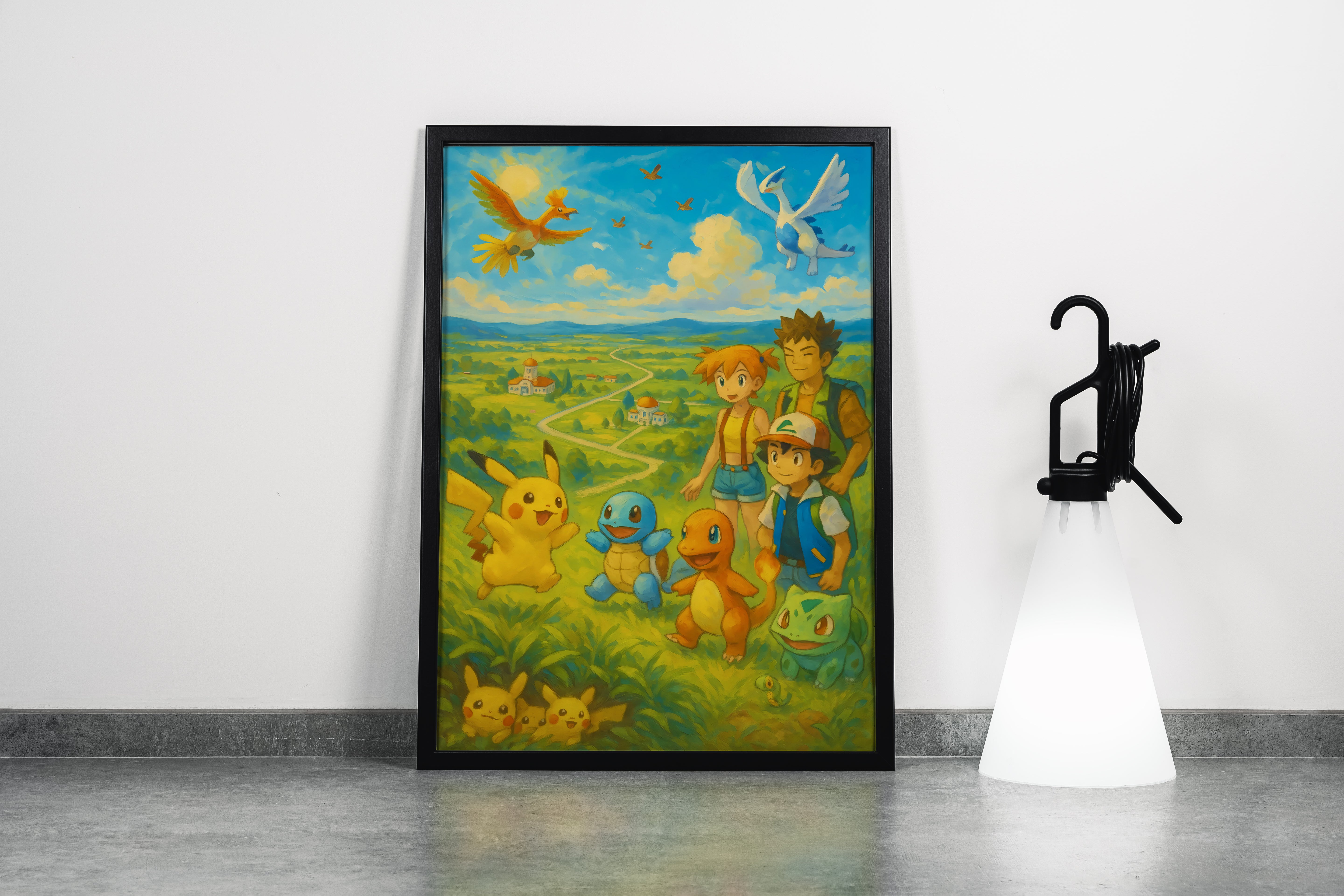 ai creation, Pokemon team, kid, ai art, art, kanvas tablo
