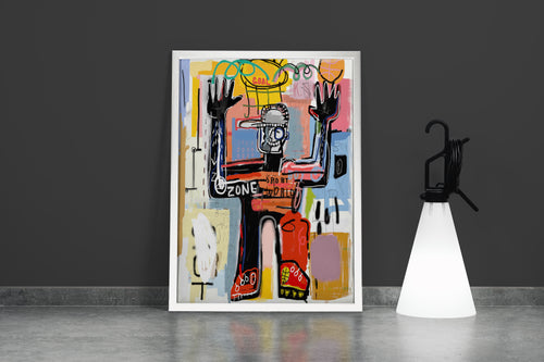Jean-Michel Basquiat Basketball Goal Sokak Sanatı Kanvas Tablo