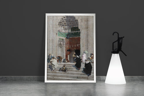 Ludwig Deutsch Cami Girişi Doğu Sahnesi Kanvas Tablo