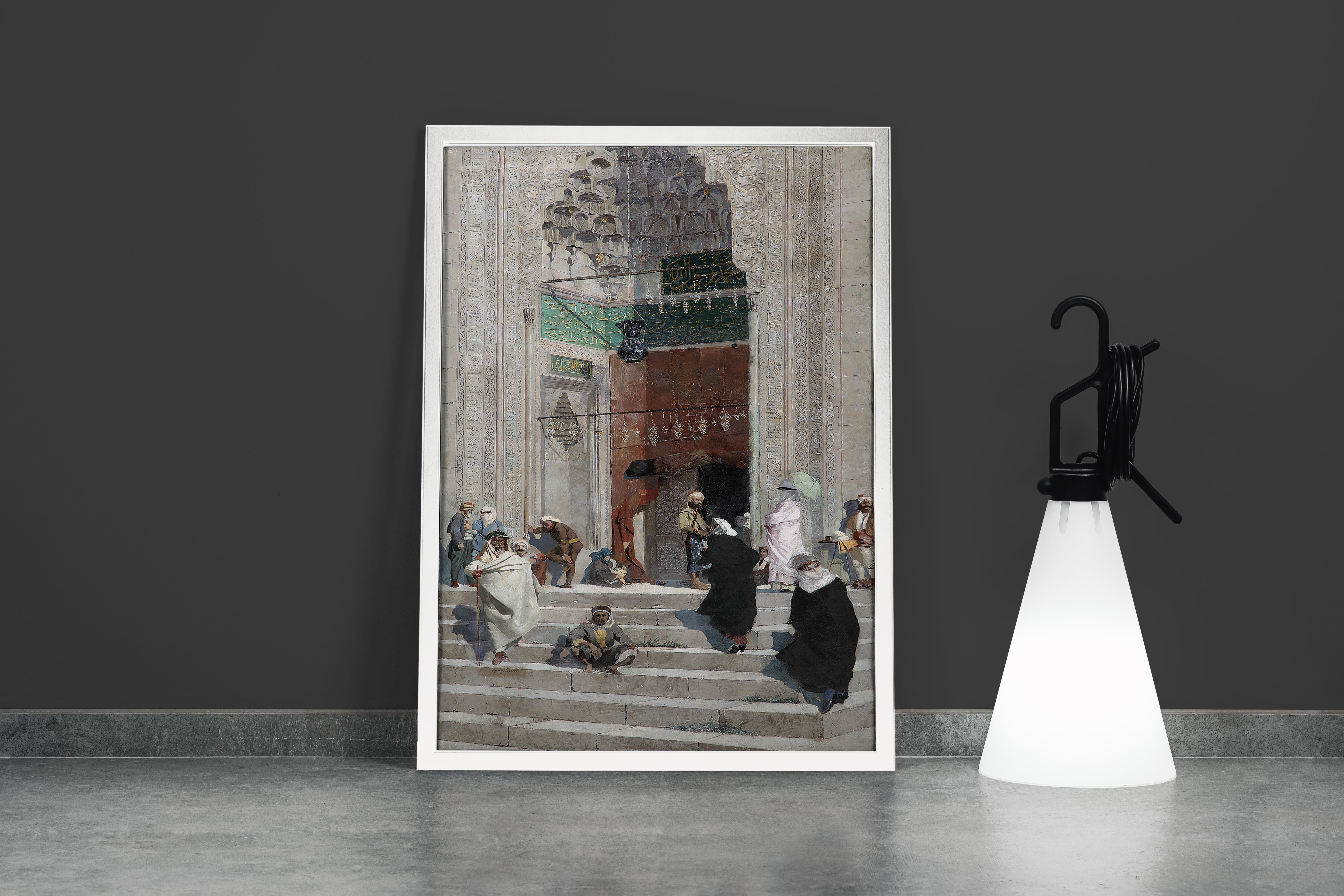 Ludwig Deutsch Cami Girişi Doğu Sahnesi Kanvas Tablo