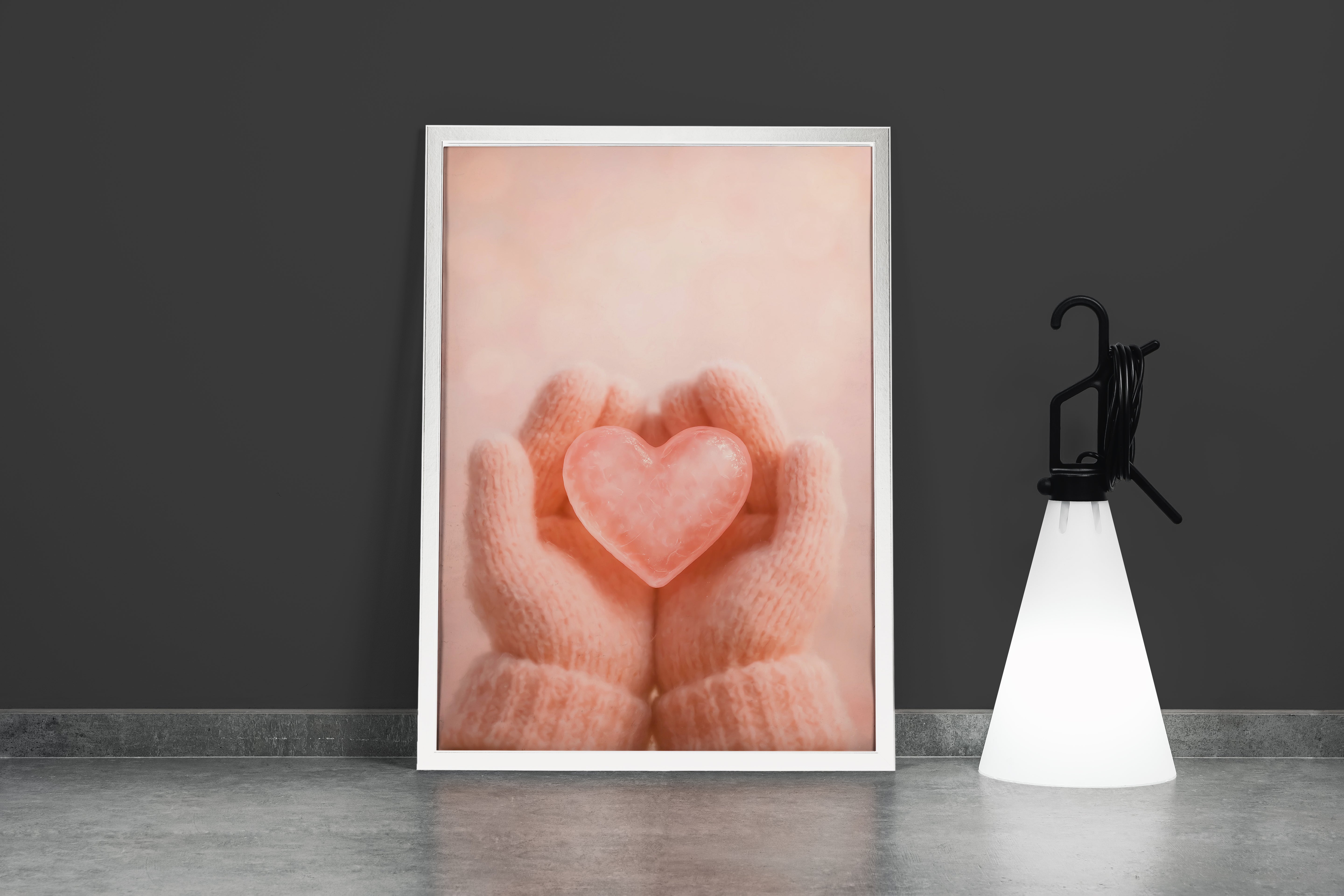 ai creation, a handful of hearts in the childs hands, ai art, art, kanvas tablo