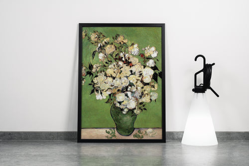 Vincent van Gogh Beyaz Güller Vazoda Kanvas Tablo