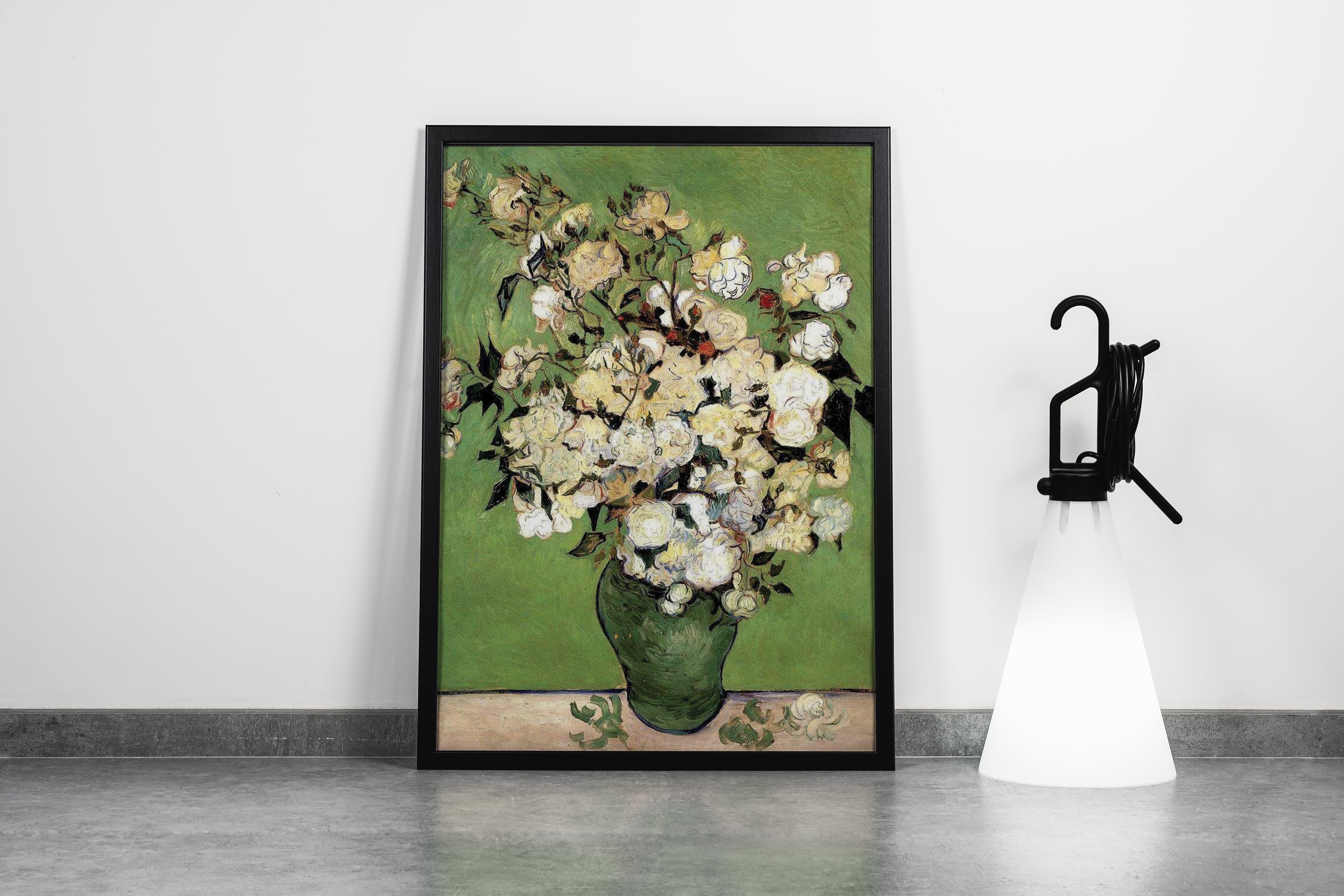Vincent van Gogh Beyaz Güller Vazoda Kanvas Tablo