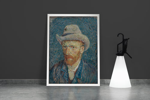 Vincent Van Gogh Gri Keçe Şapkalı Otoportre Kanvas Tablo