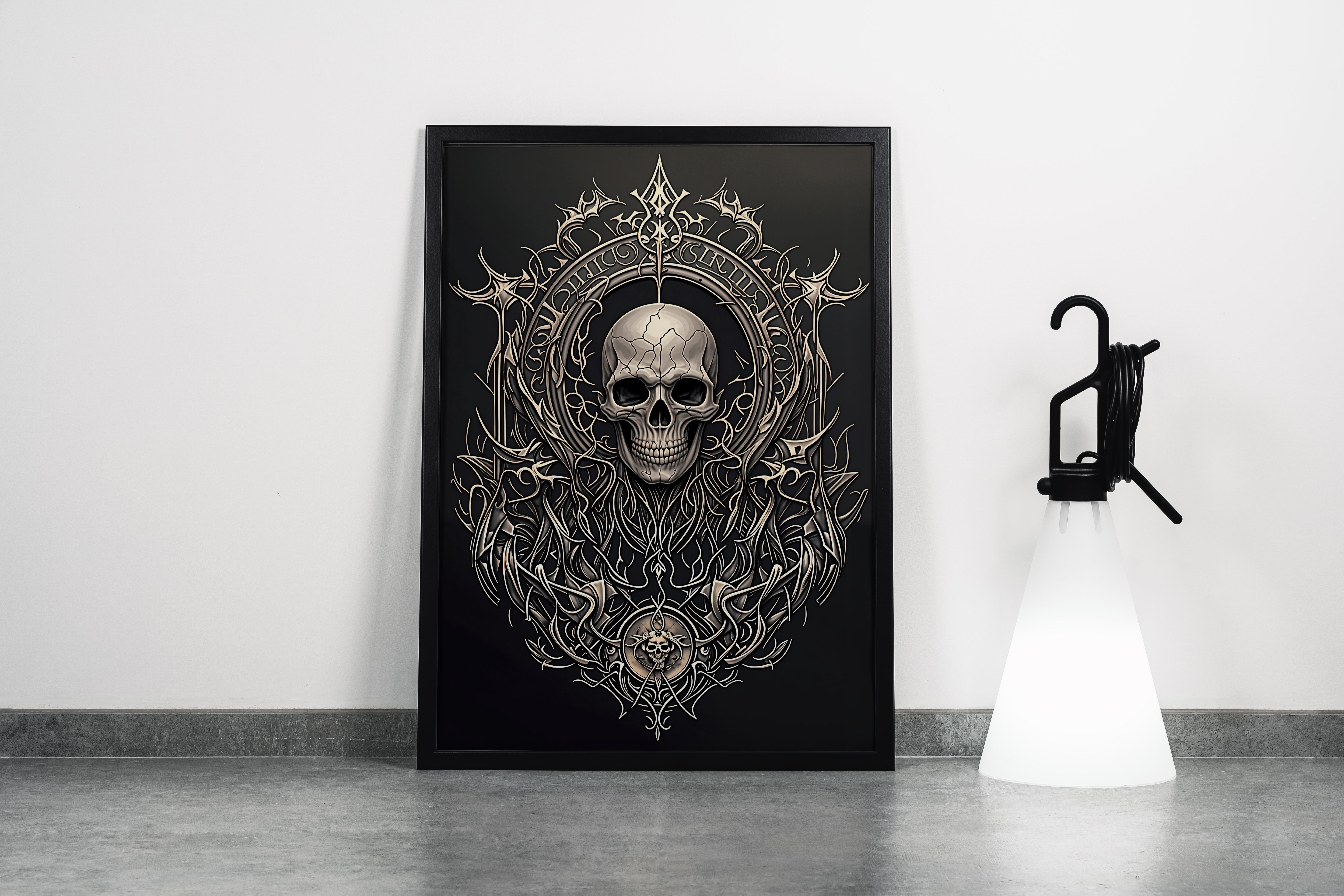 ai creation, skeletor medallion, ai art, art, kanvas tablo
